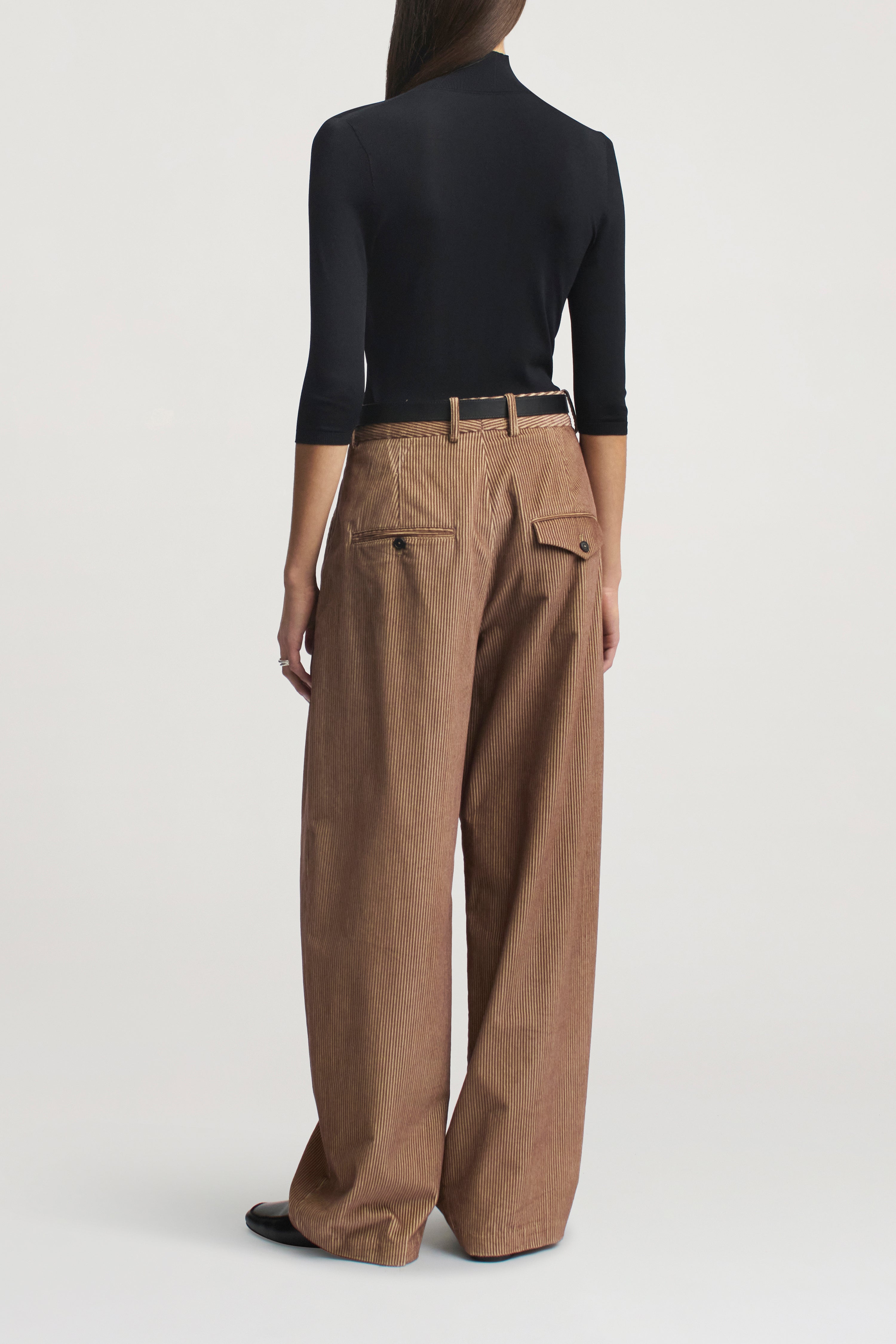 Finn Short Sleeve Turtleneck in Matte Viscose