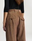 Joel Pleated Trouser in 2-Tone Corduroy