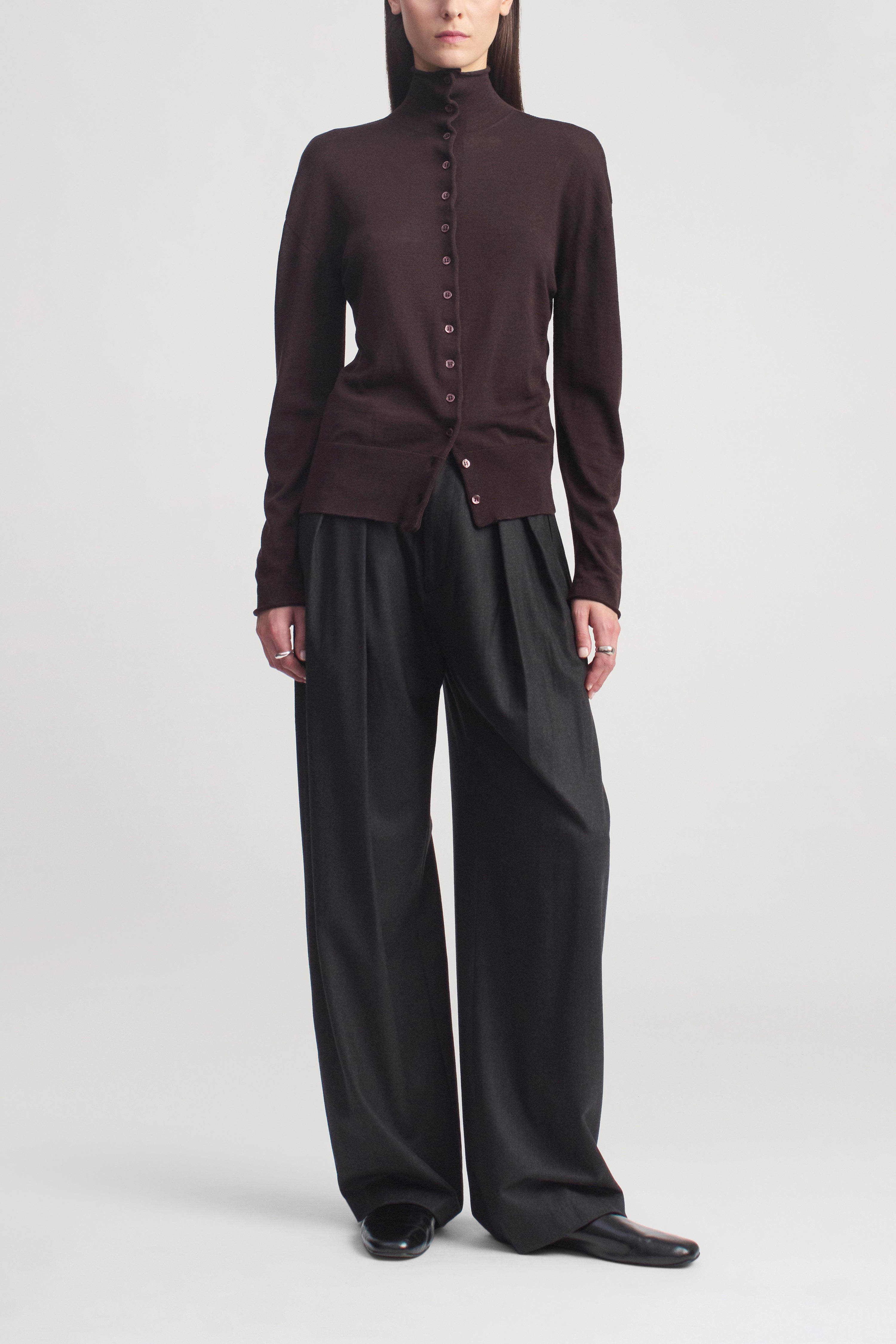 Leona Cardigan in Silk Wool