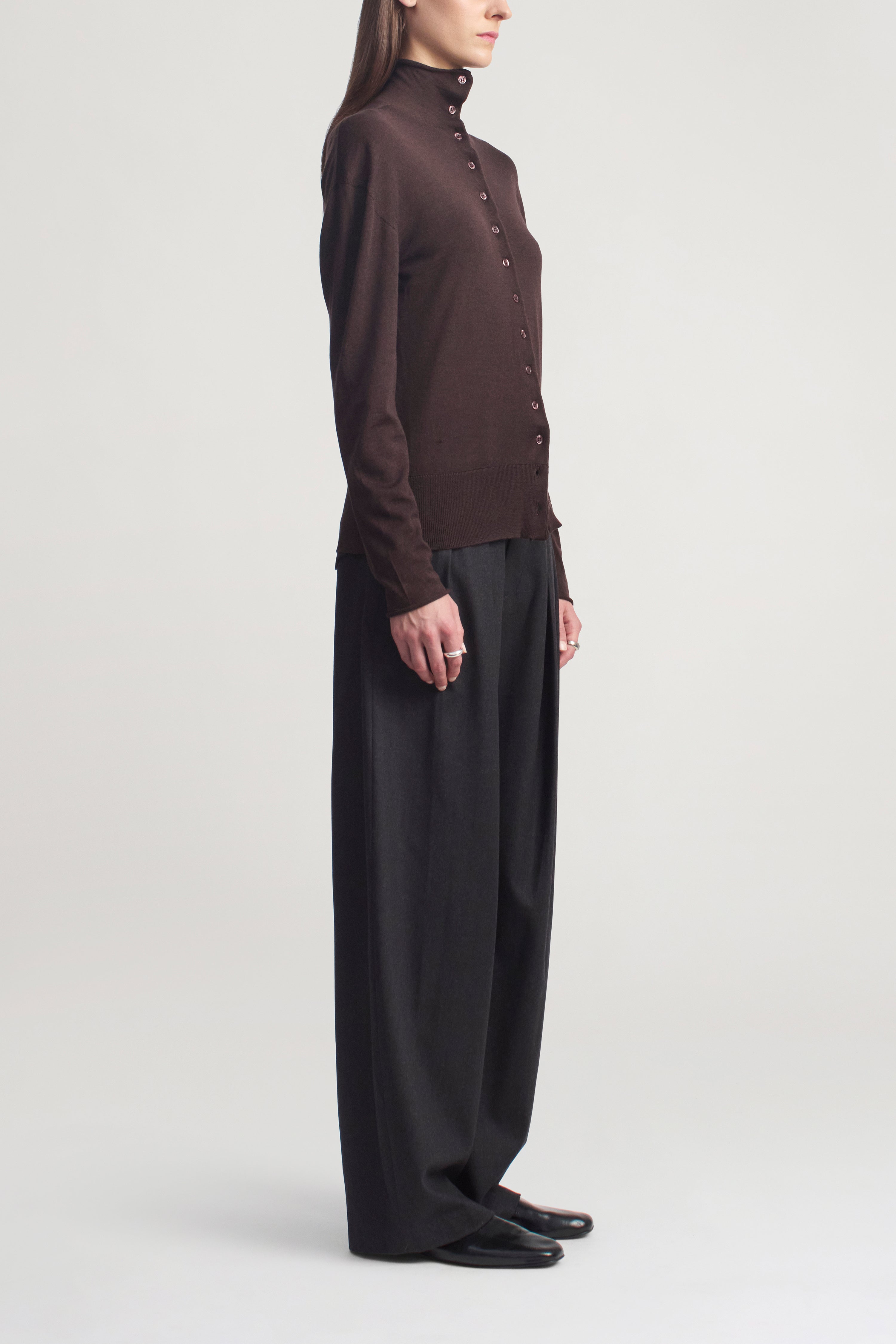 Leona Cardigan in Silk Wool