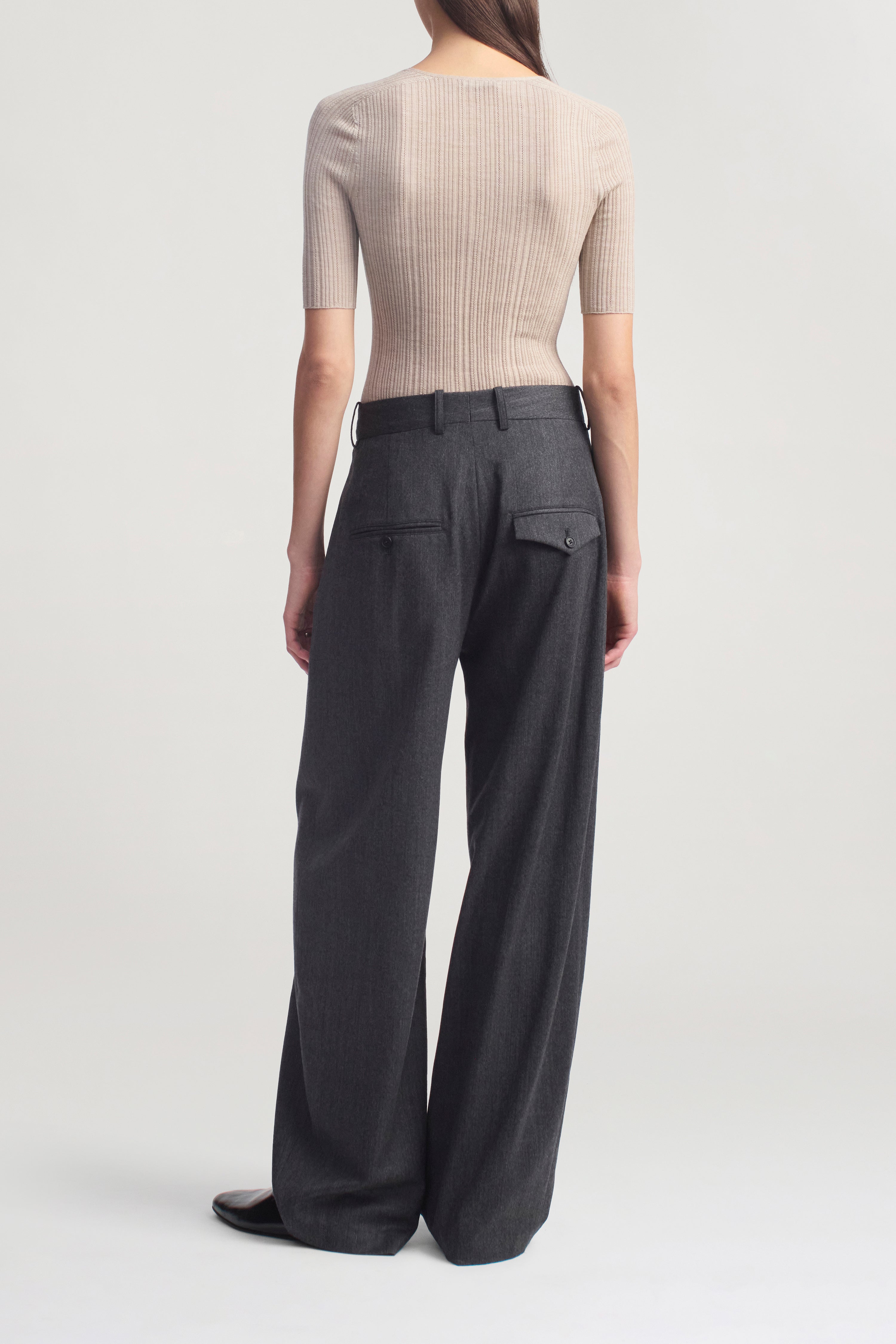 Pika Short Sleeve V-Neck in Superfine Pointelle