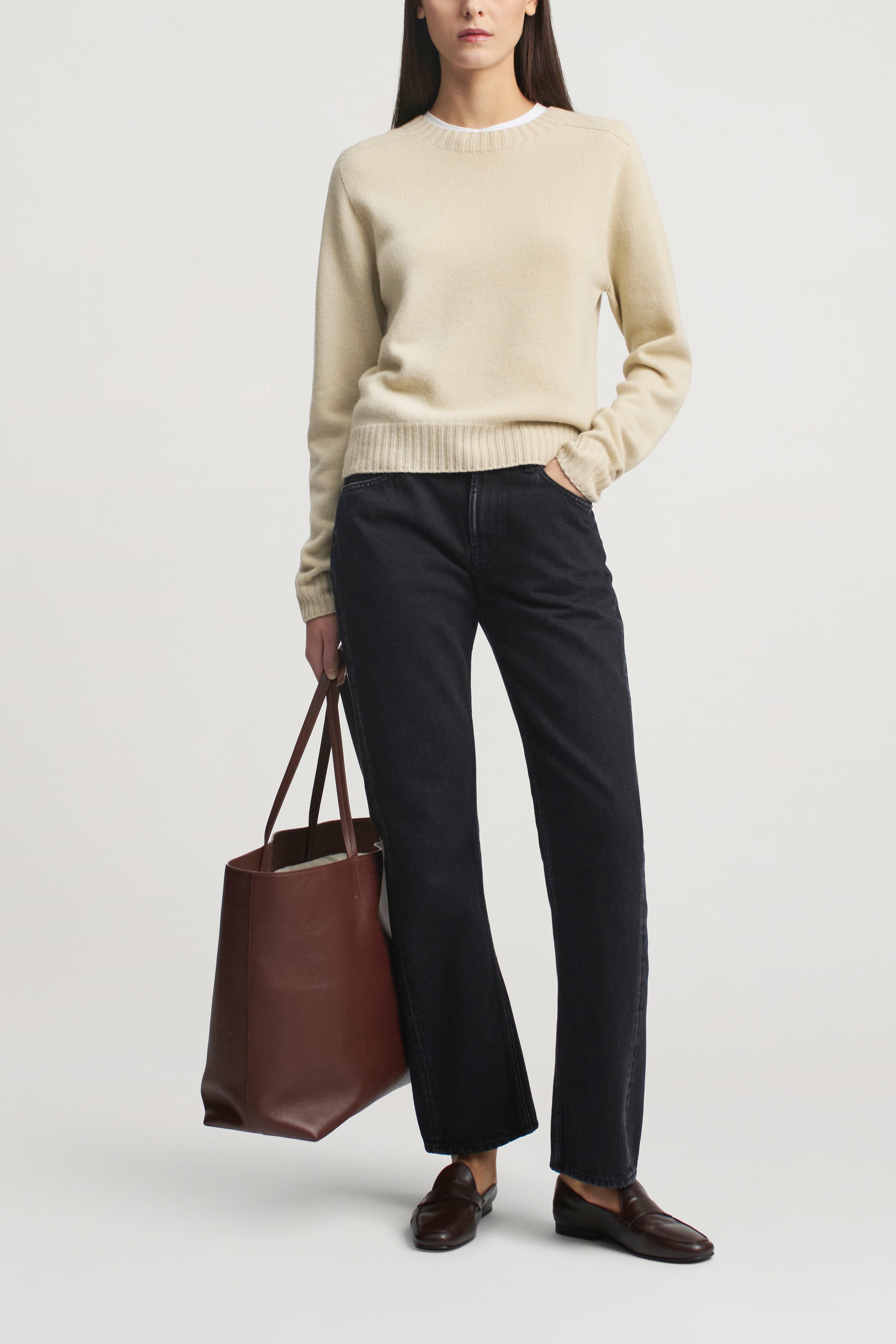 Nina Seamless Crewneck in Cashmere Wool