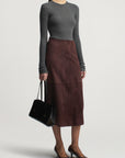 Emilee Pencil Skirt in Lightweight Suede