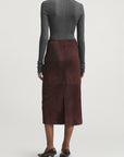 Emilee Pencil Skirt in Lightweight Suede