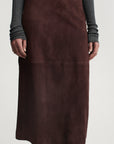 Emilee Pencil Skirt in Lightweight Suede
