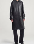 Lucien Car Coat in Leather