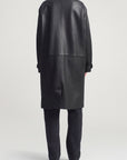 Lucien Car Coat in Leather