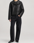 Marlie Shawl Jacket in Leather
