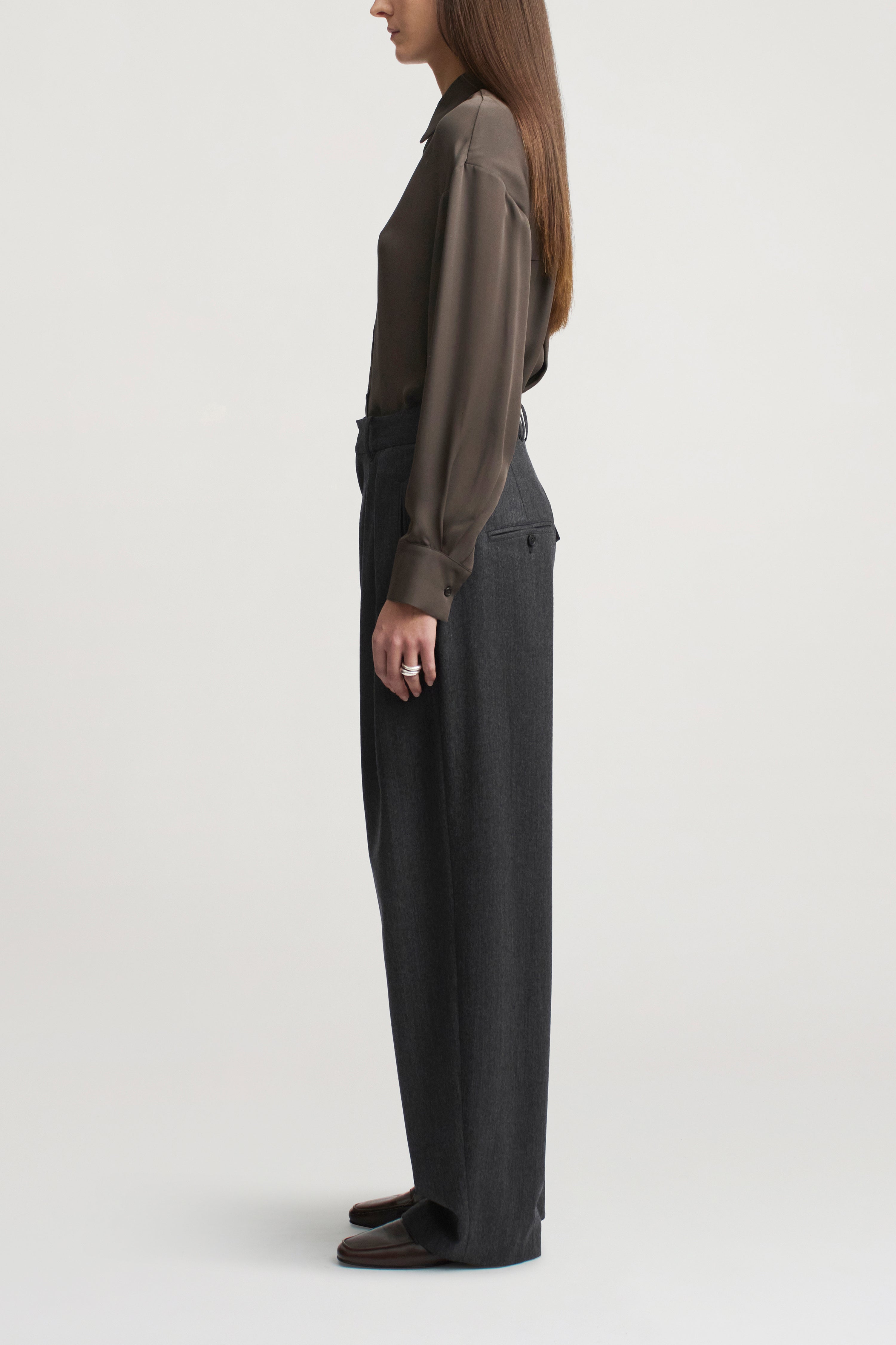 Dani Button Down in Double Georgette