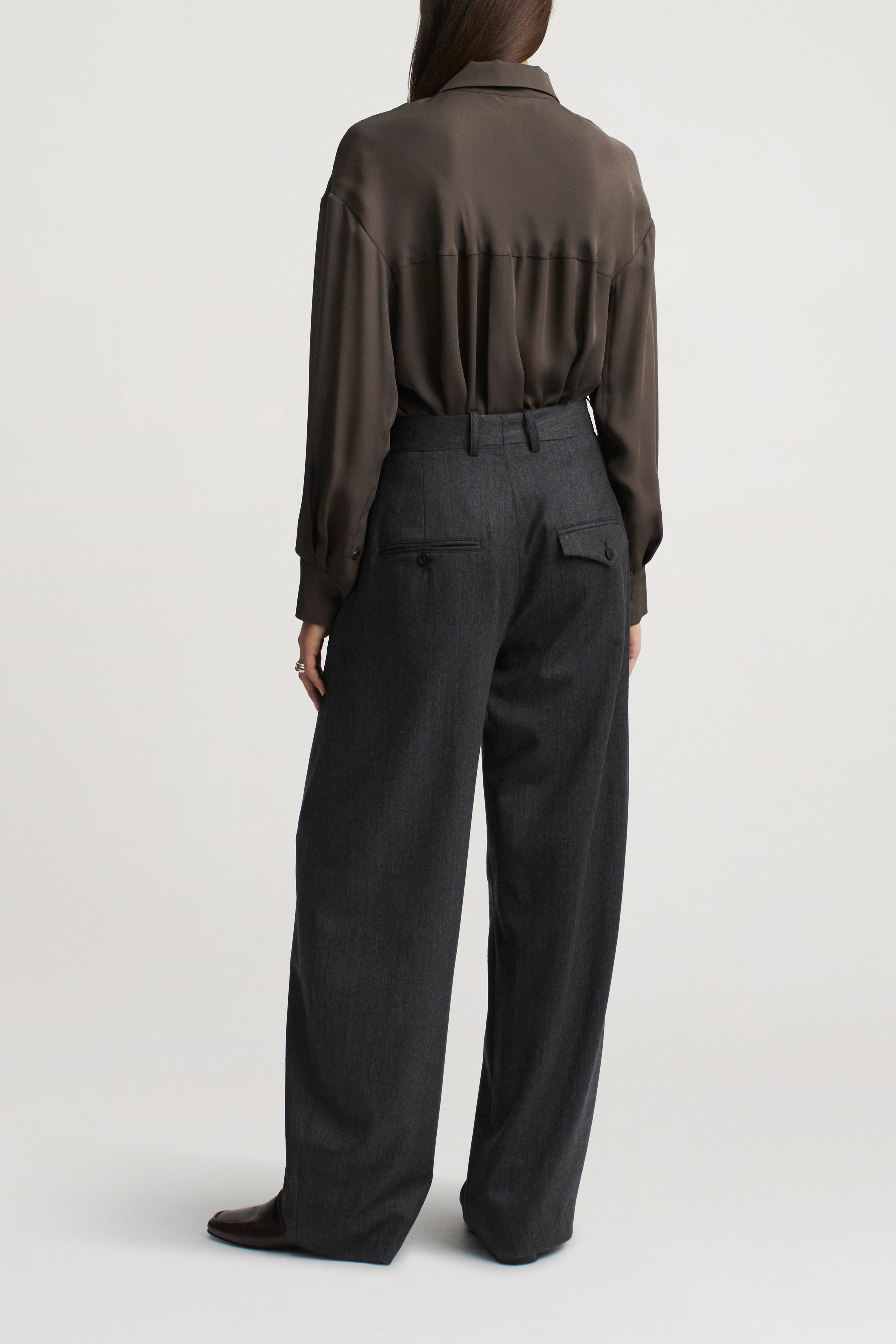Dani Button Down in Double Georgette