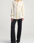 Dani Button Down in Silk Charmeuse