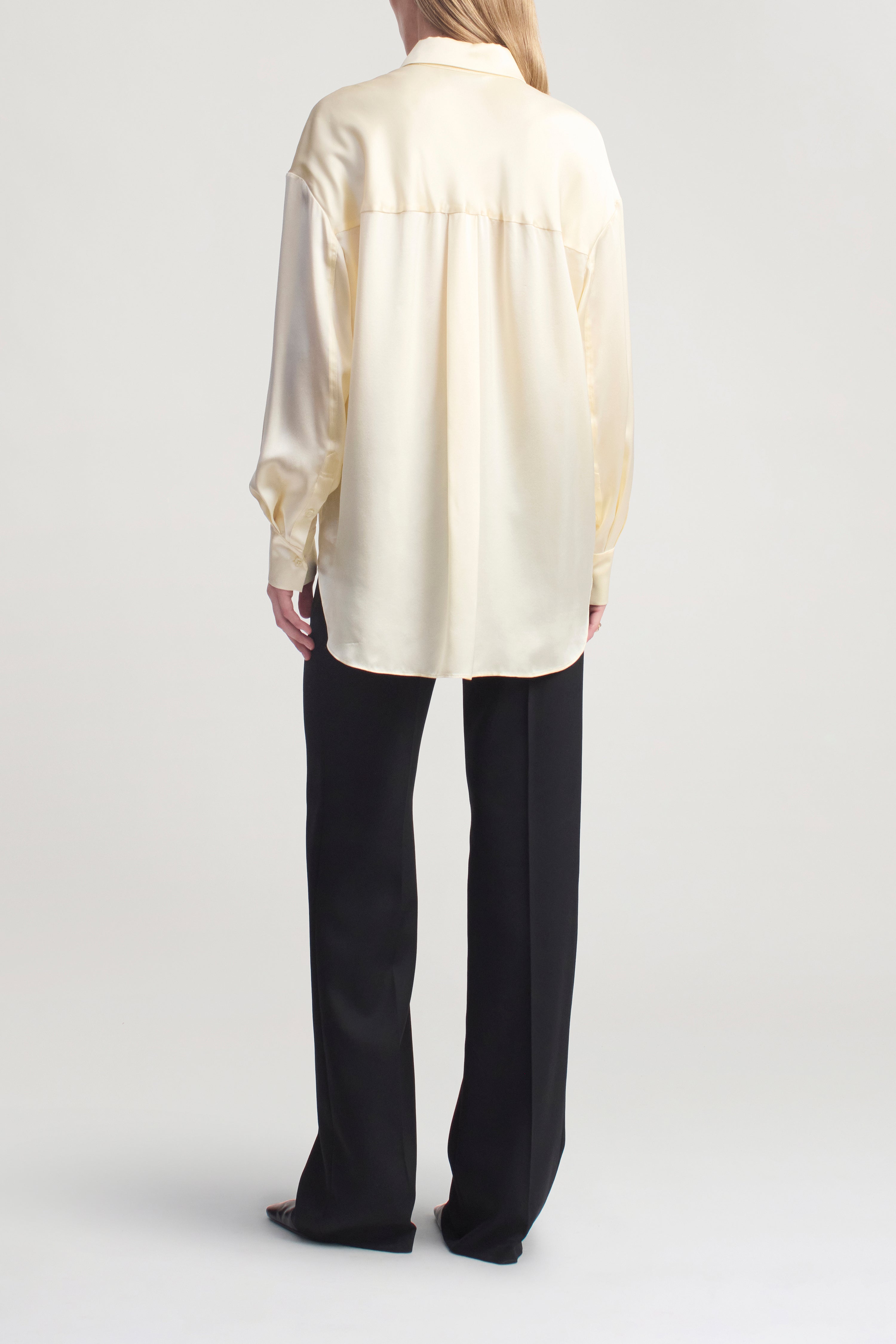 Dani Button Down in Silk Charmeuse
