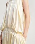 Rayna Drop Waist Dress in Silk Charmeuse