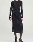 Hurley Skirt in Satin Plisse