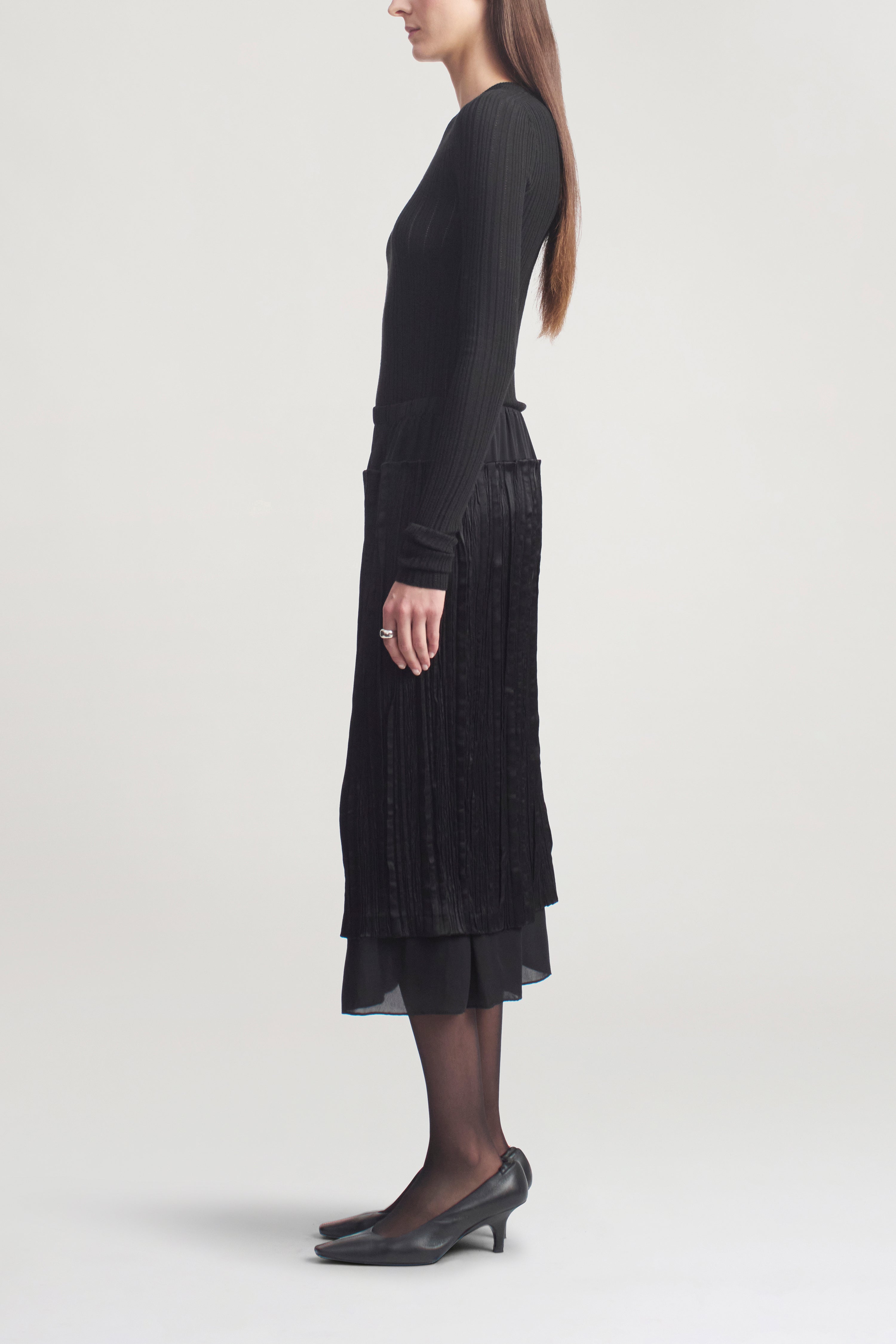 Hurley Skirt in Satin Plisse