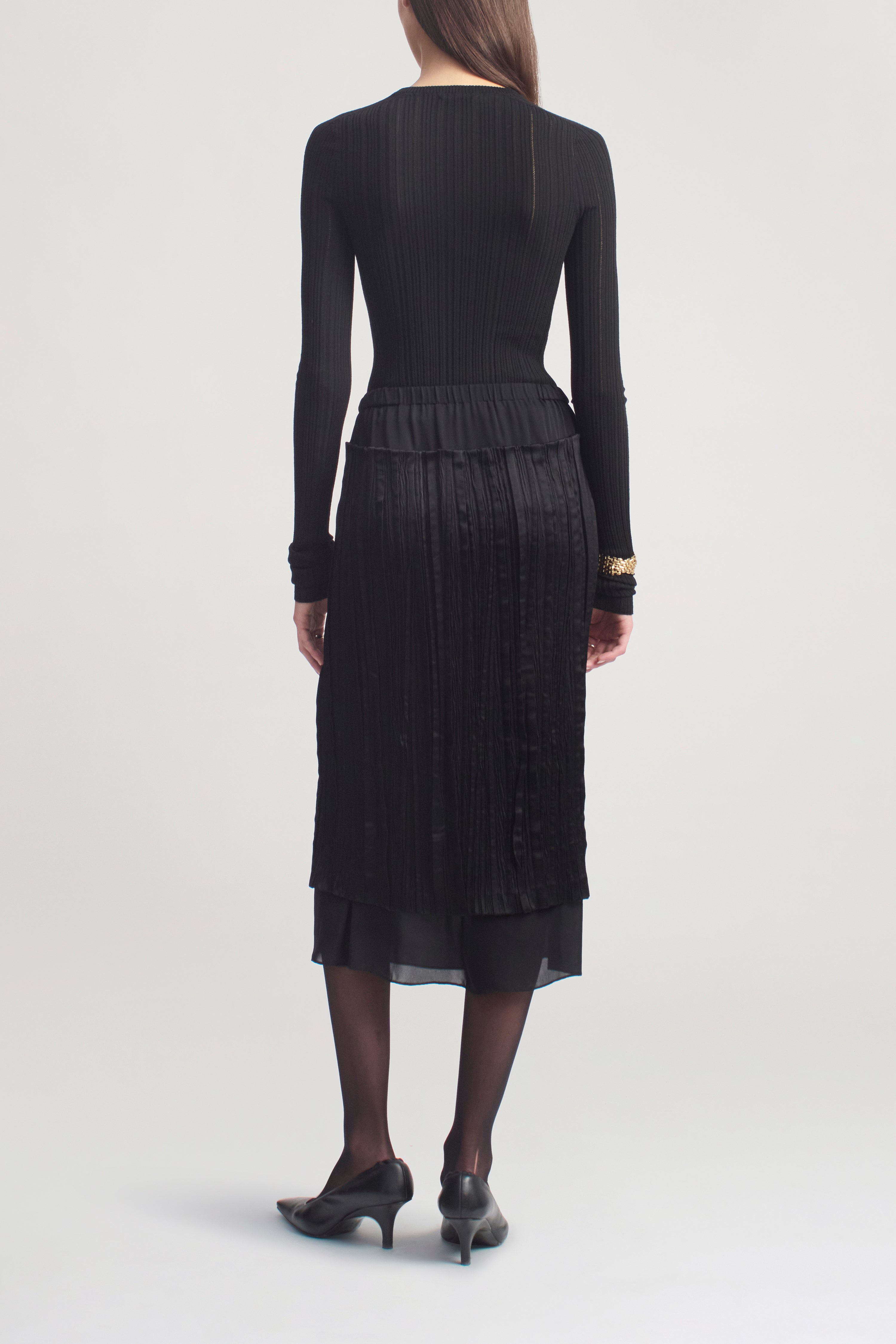 Hurley Skirt in Satin Plisse