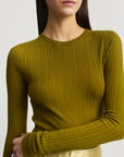 Fabi Fitted Long Sleeve in Superfine Pointelle