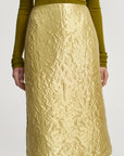 Beck A-line Skirt in Gilded Jacquard
