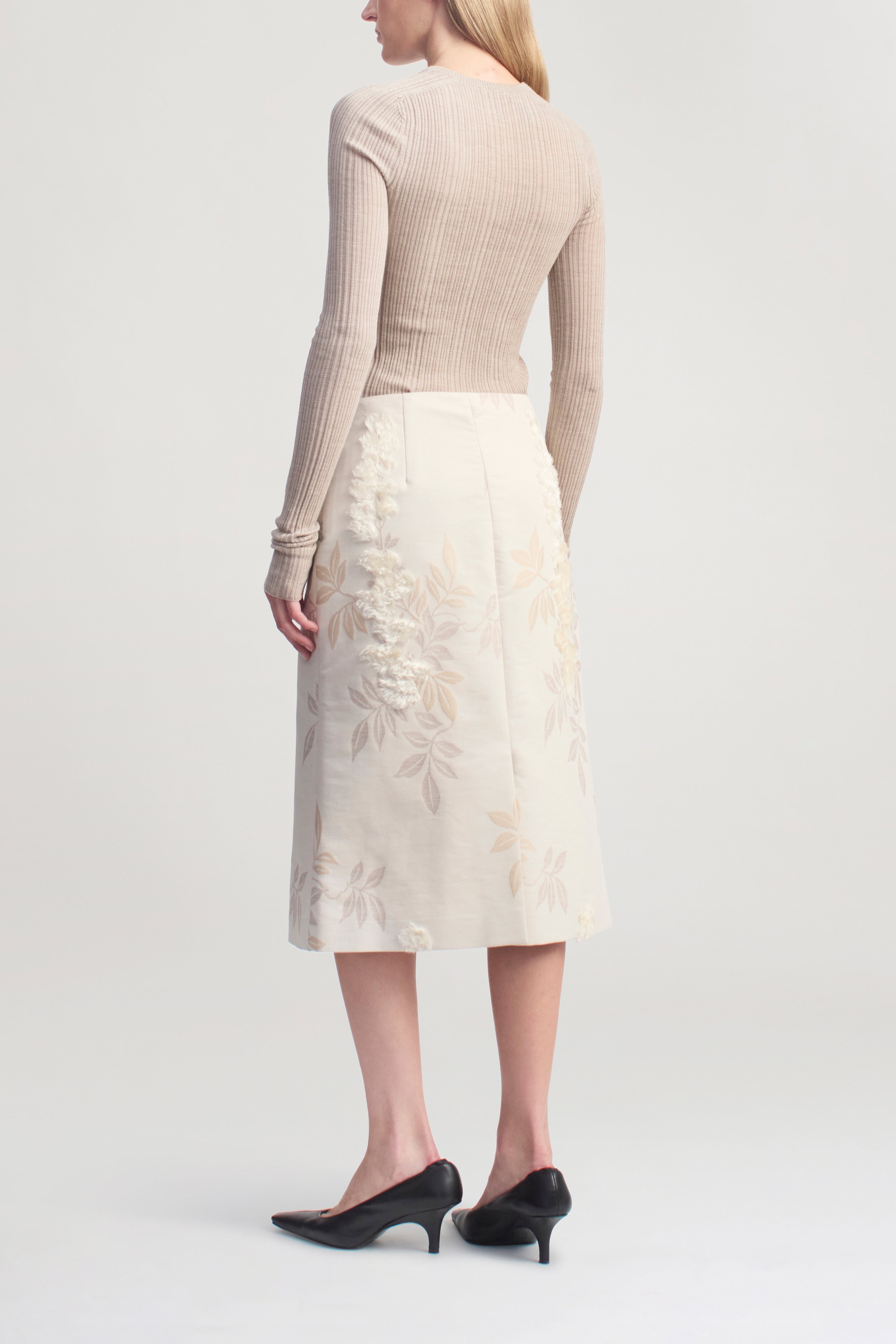 Beck A-line Skirt in Eyelash Jacquard