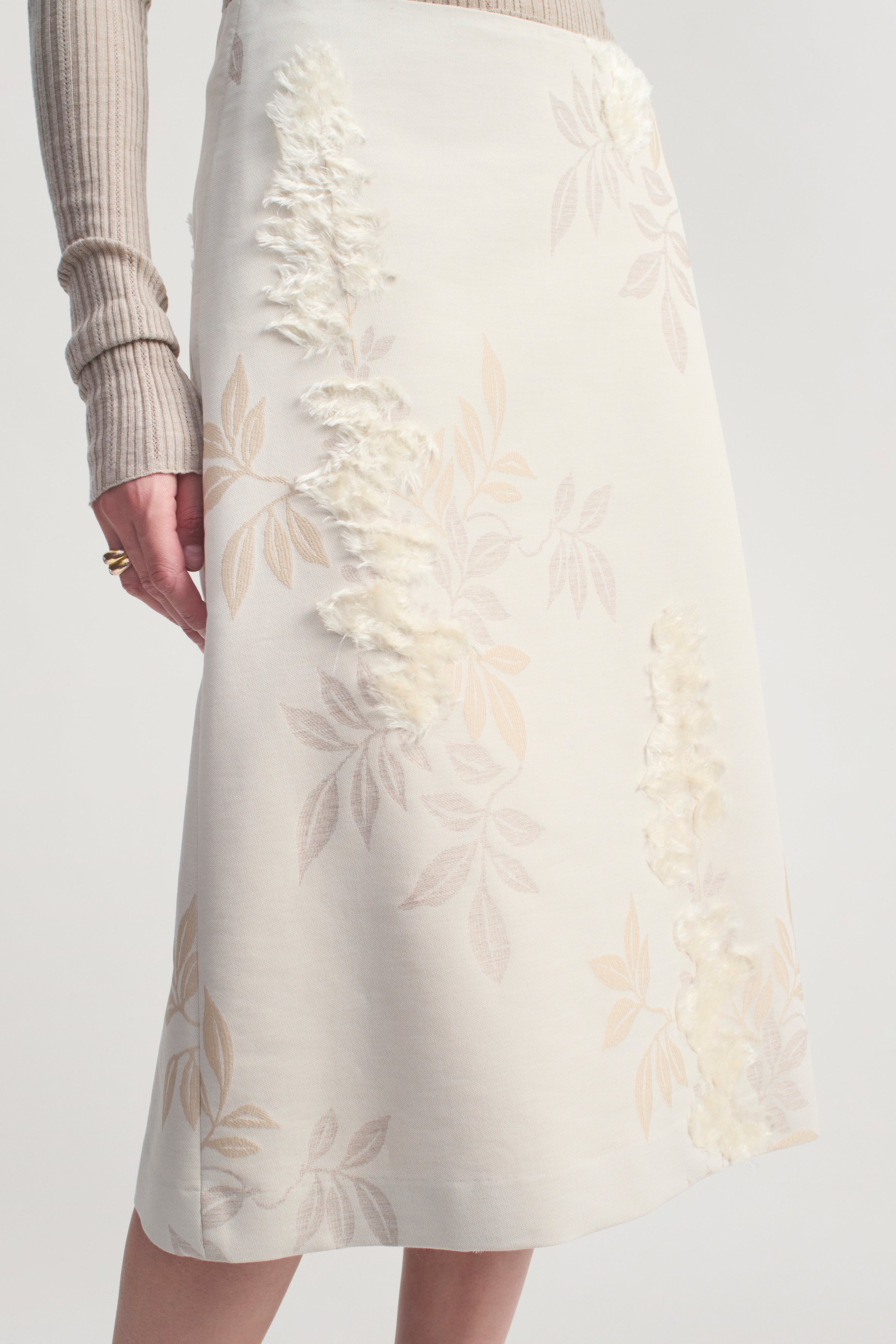 Beck A-line Skirt in Eyelash Jacquard
