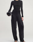 Danika Pant in Satin Plisse