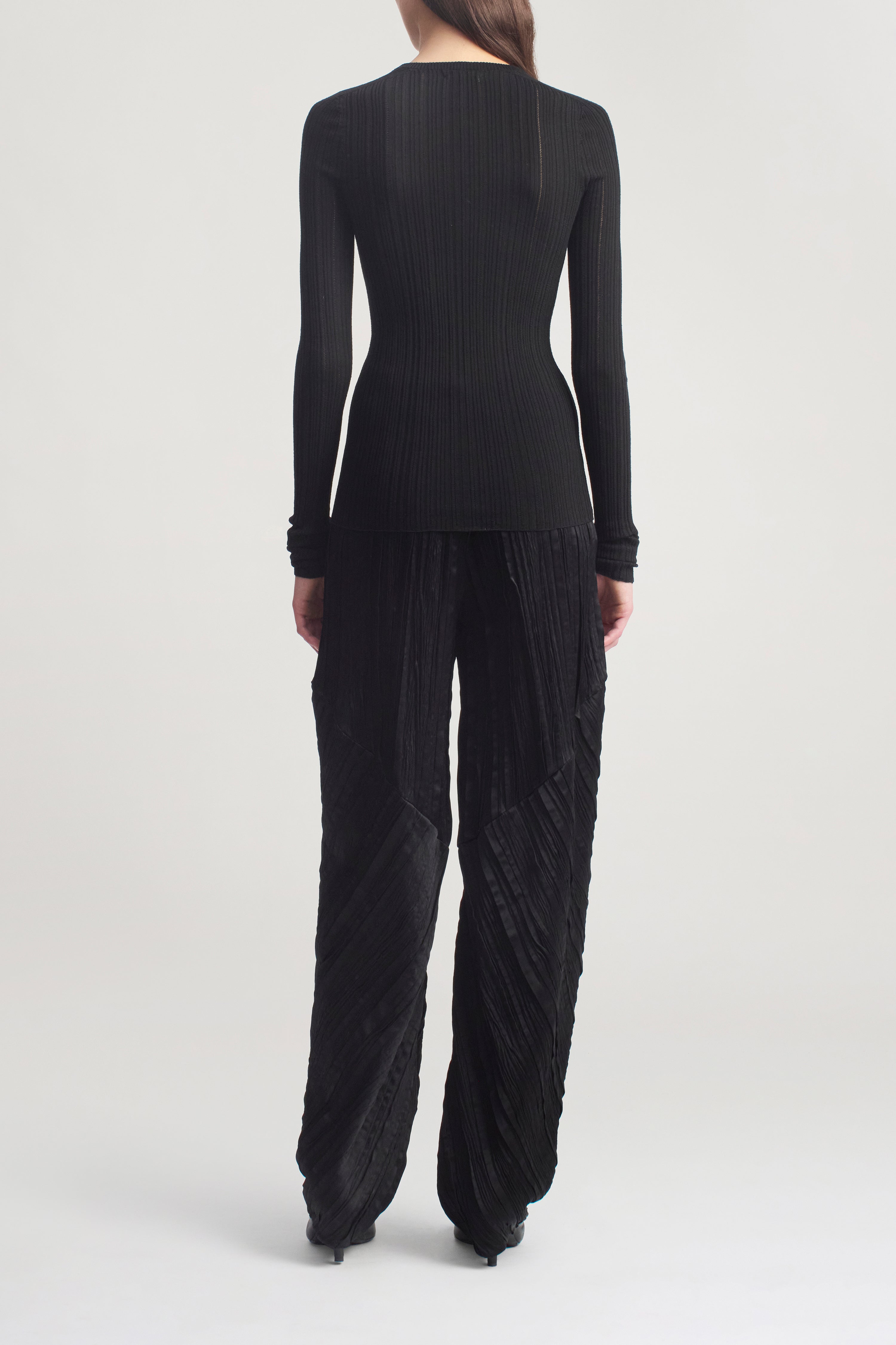Danika Pant in Satin Plisse