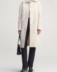 Lucien Car Coat in Eyelash Jacquard