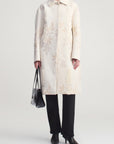 Lucien Car Coat in Eyelash Jacquard