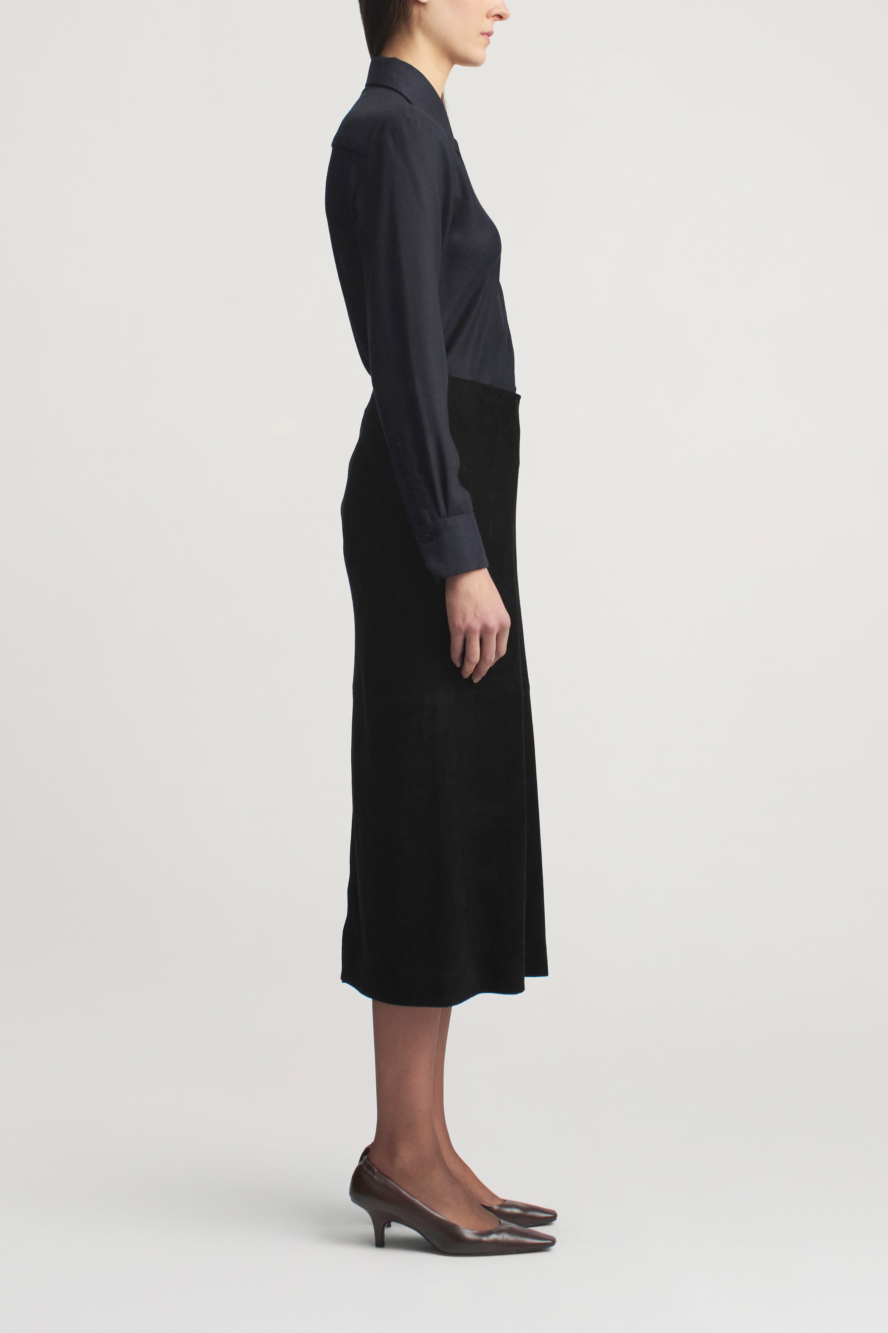 Emilee Pencil Skirt in Lightweight Suede