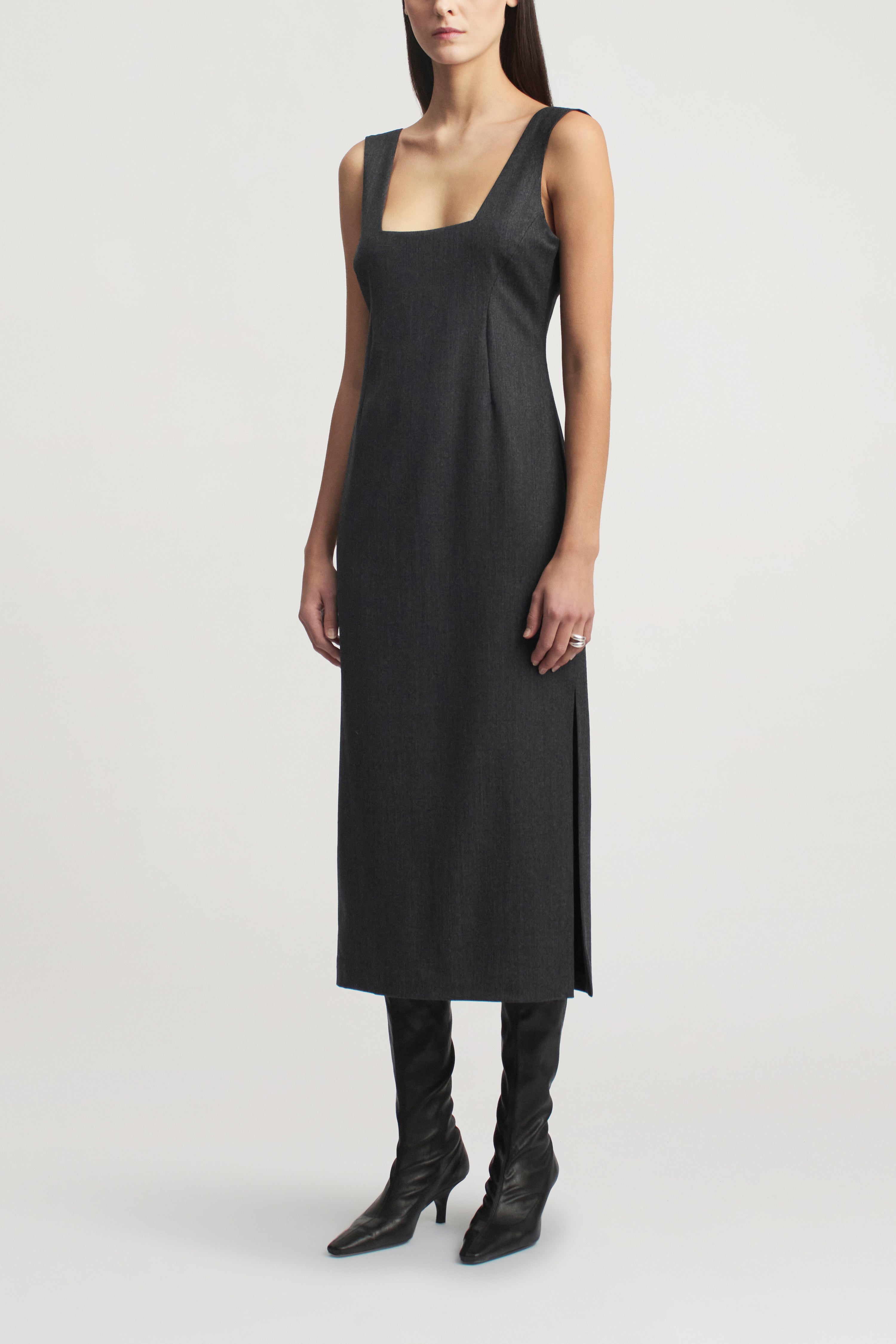 Ivette Dress in Wool Flannel