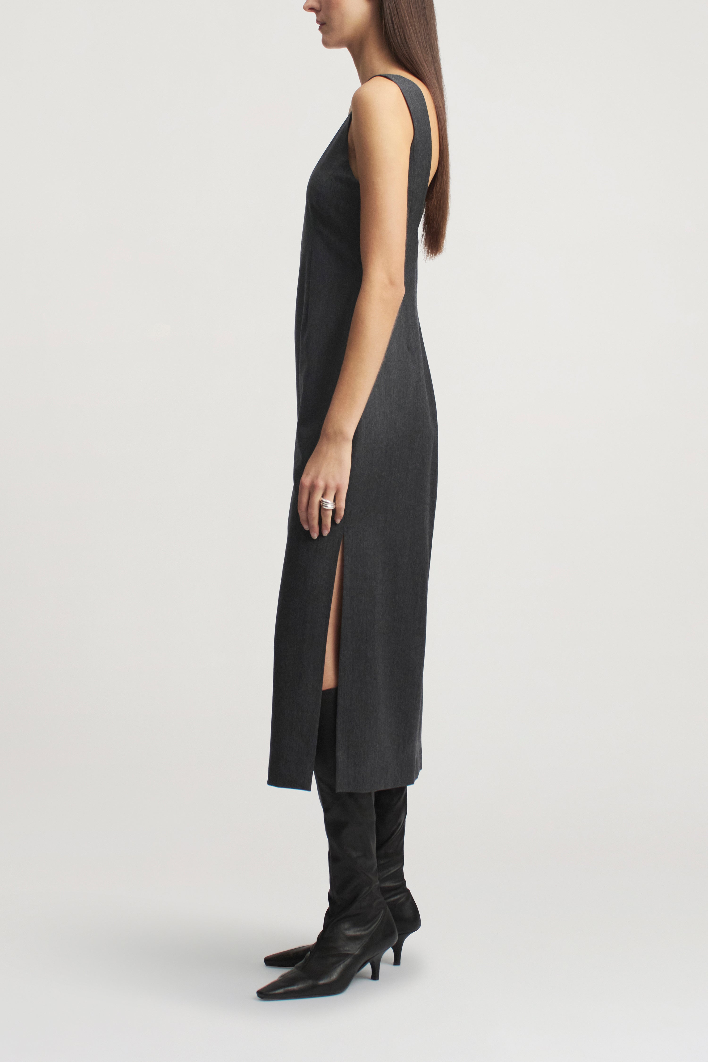 Ivette Dress in Wool Flannel