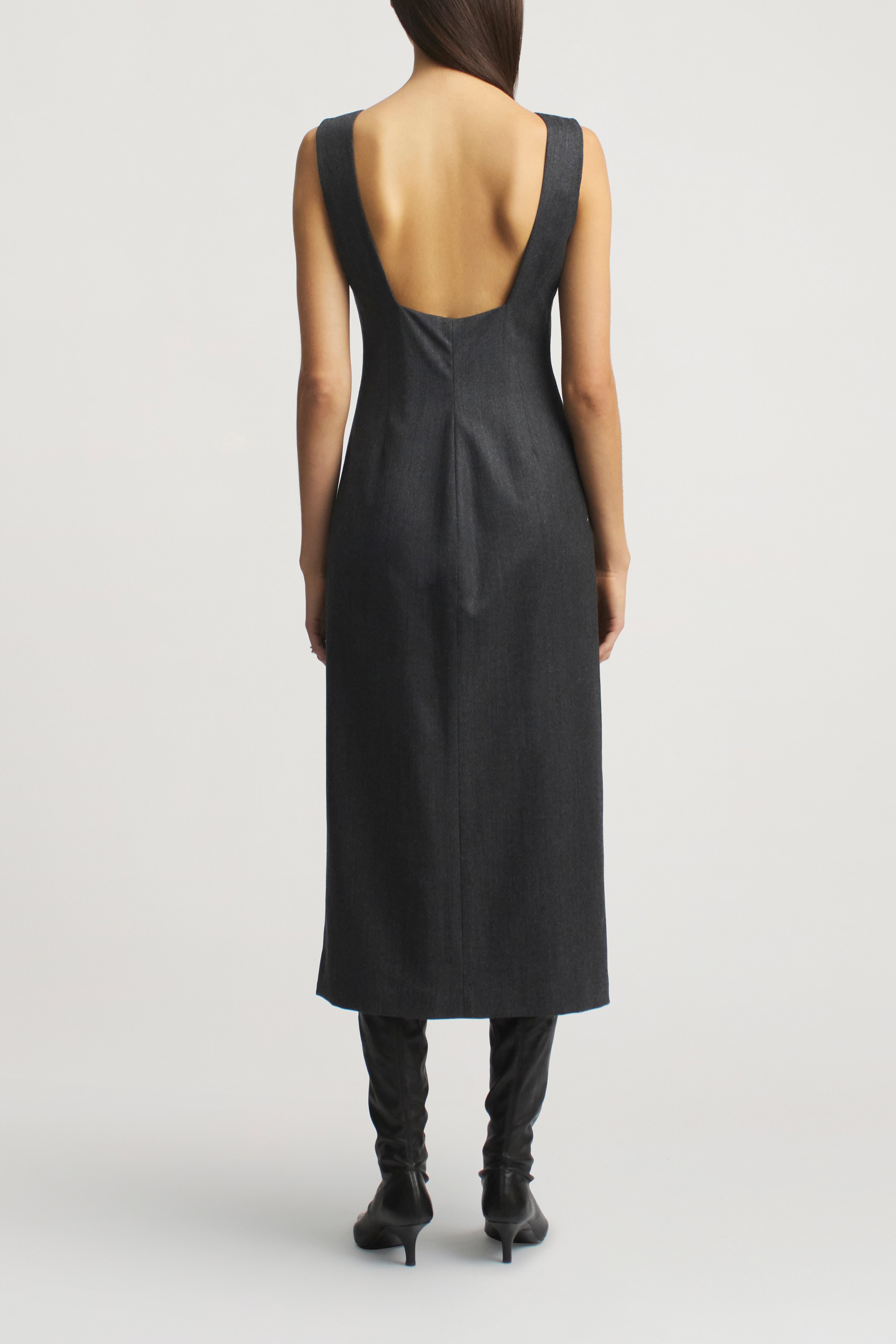 Ivette Dress in Wool Flannel