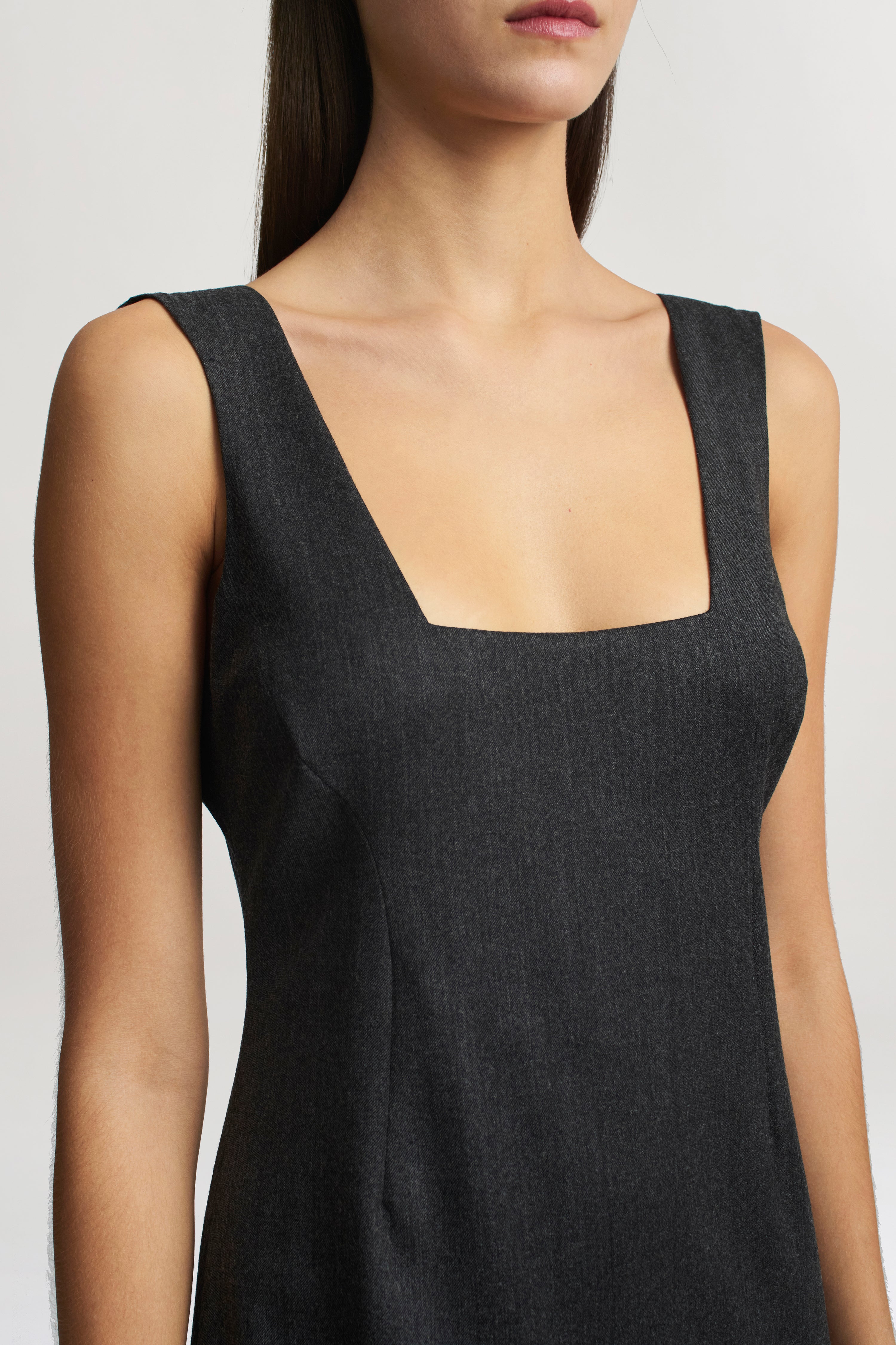 Ivette Dress in Wool Flannel