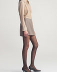 Kenna Mini Skirt in Wool Flannel