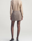 Kenna Mini Skirt in Wool Flannel
