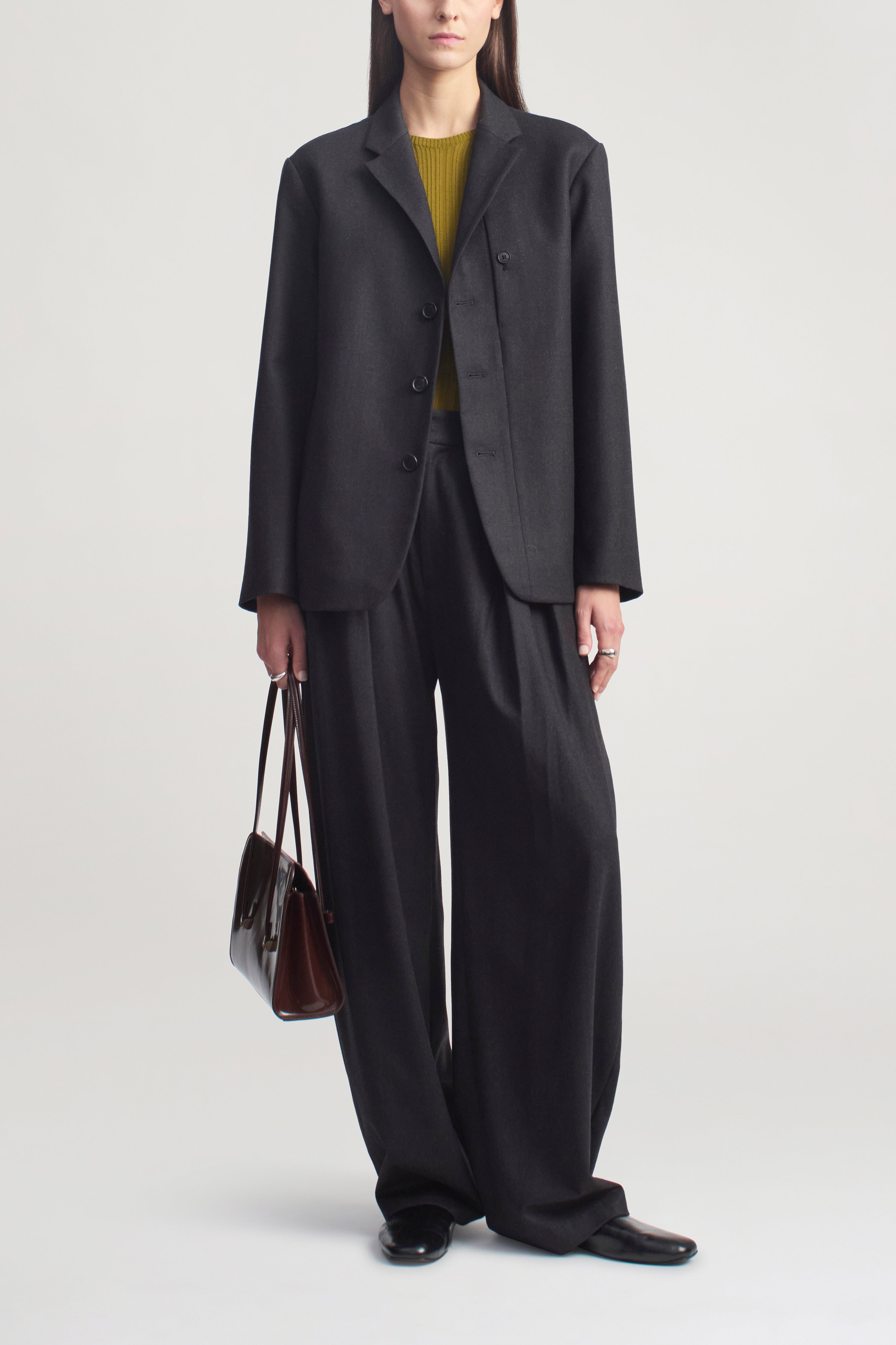 James Jacket in Wool Flannel