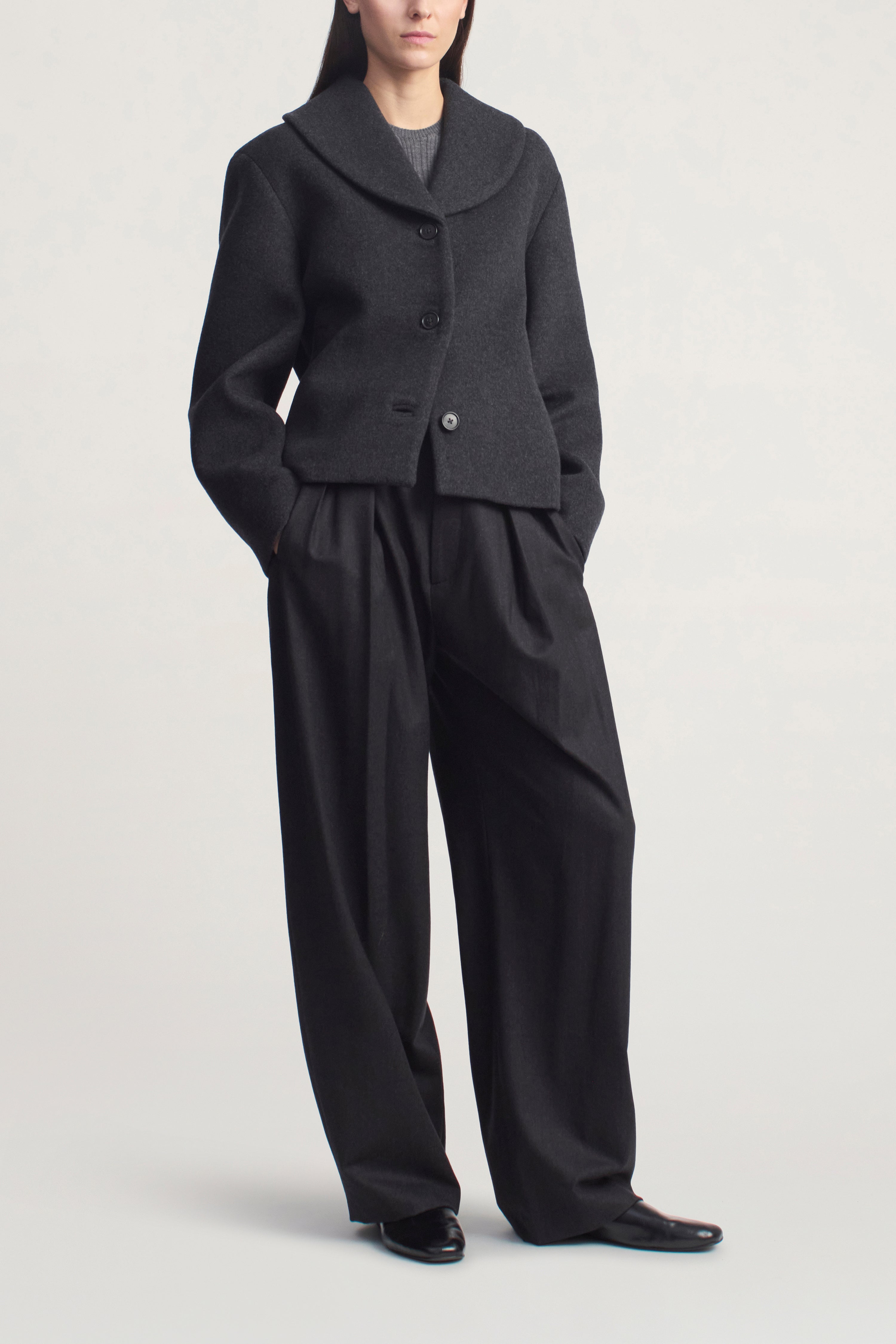 Marlie Shawl Jacket in Virgin Wool