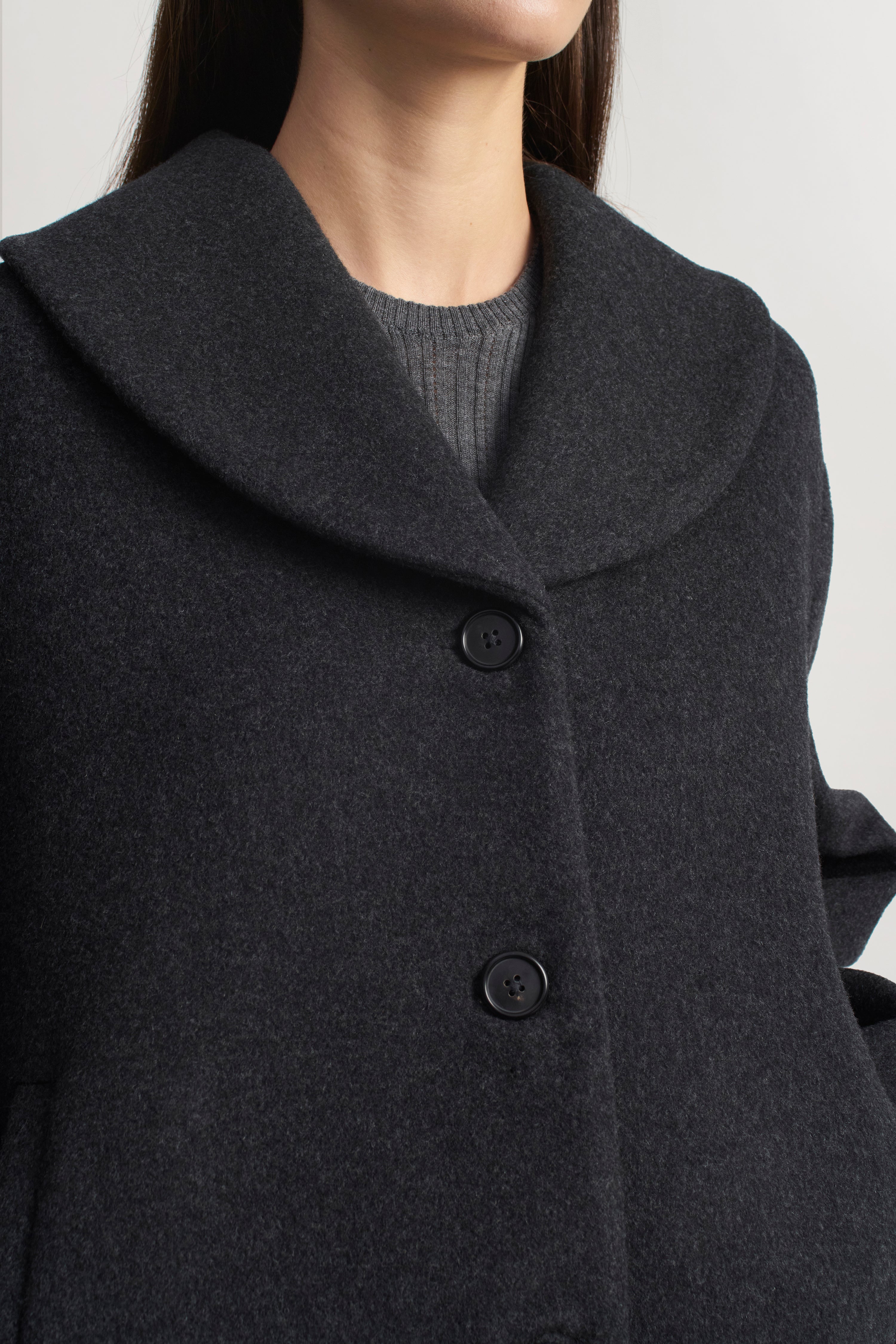 Marlie Shawl Jacket in Virgin Wool