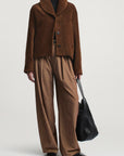 Marlie Shawl Jacket in Wool Shearling