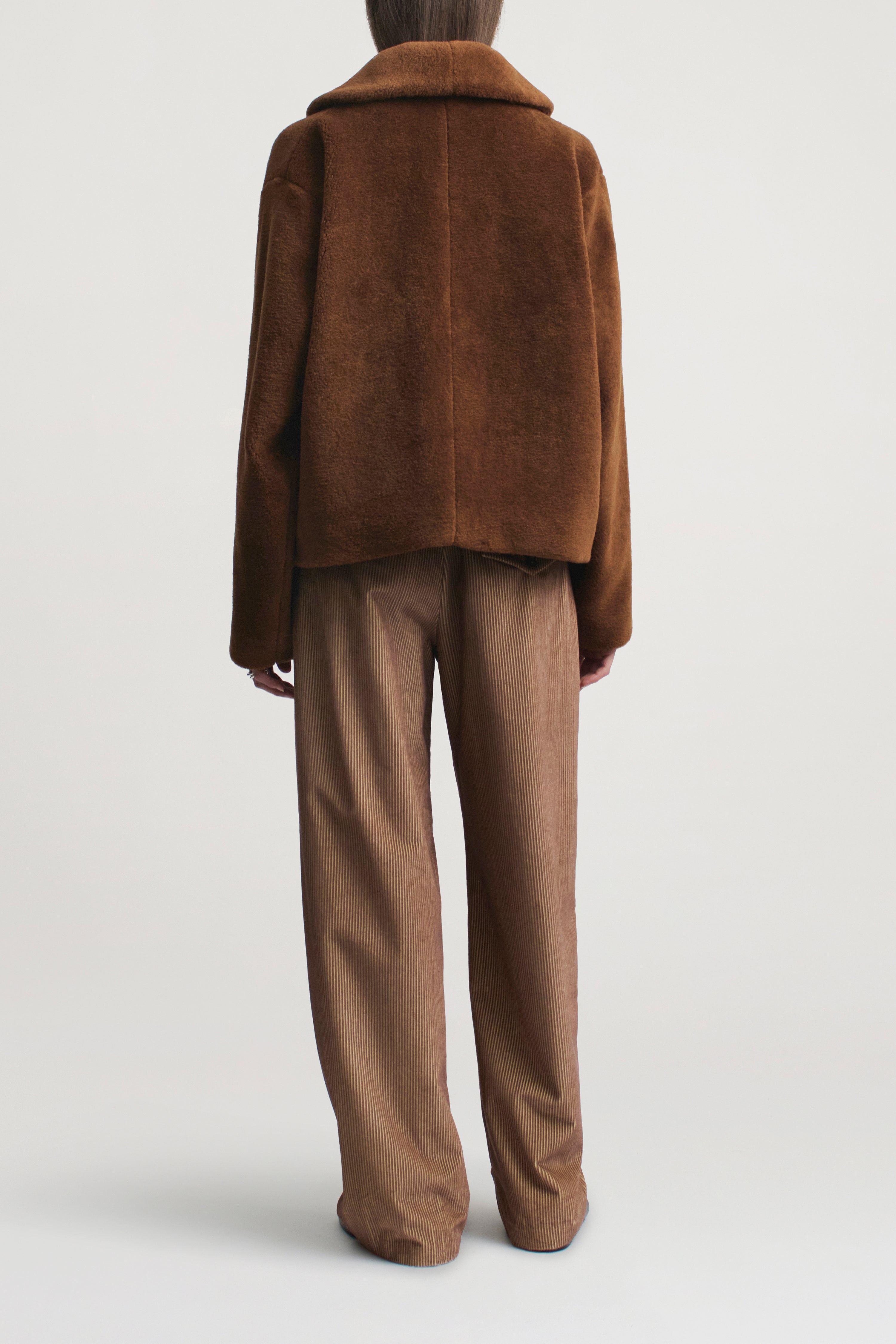 Marlie Shawl Jacket in Wool Shearling