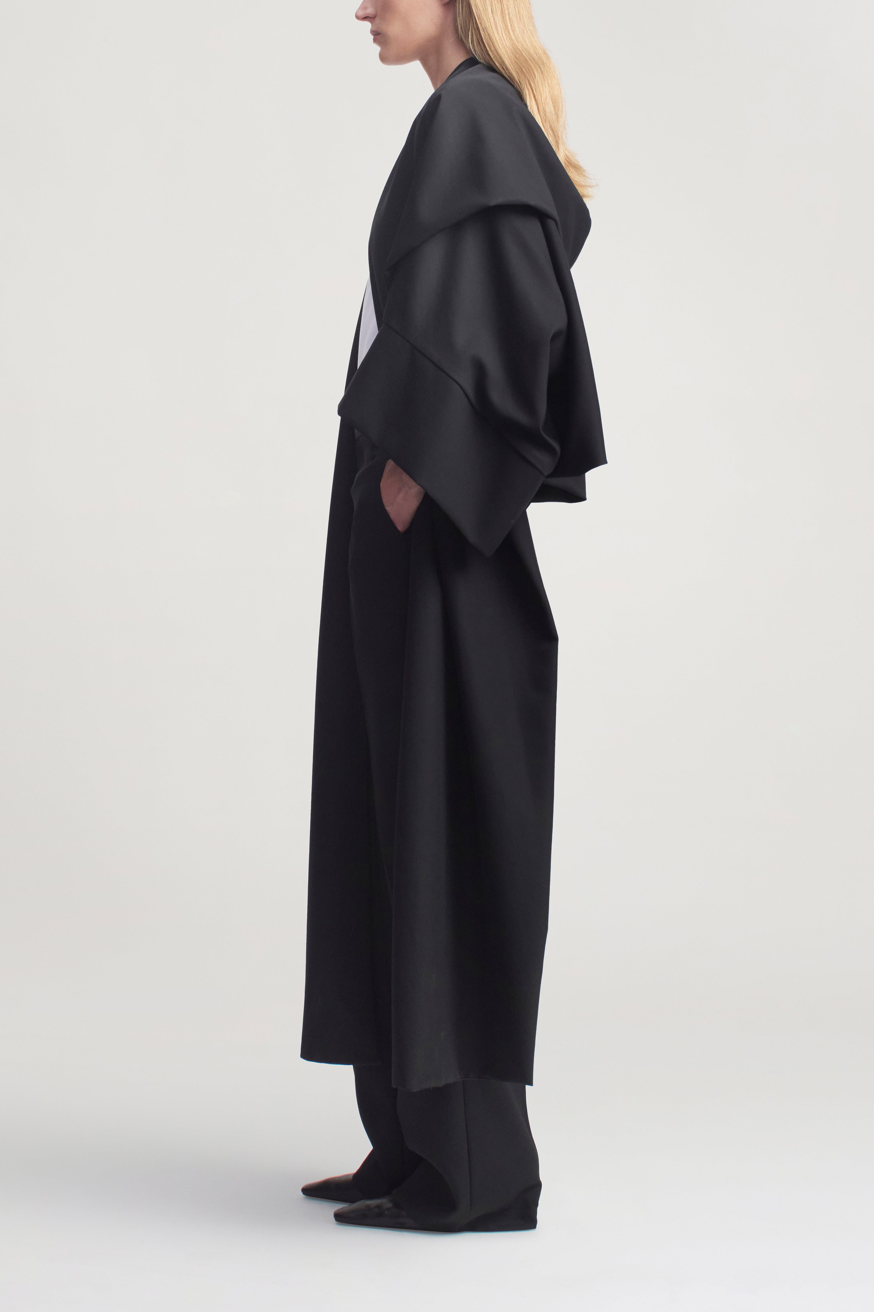 Saba Shrug in Wool Gazar
