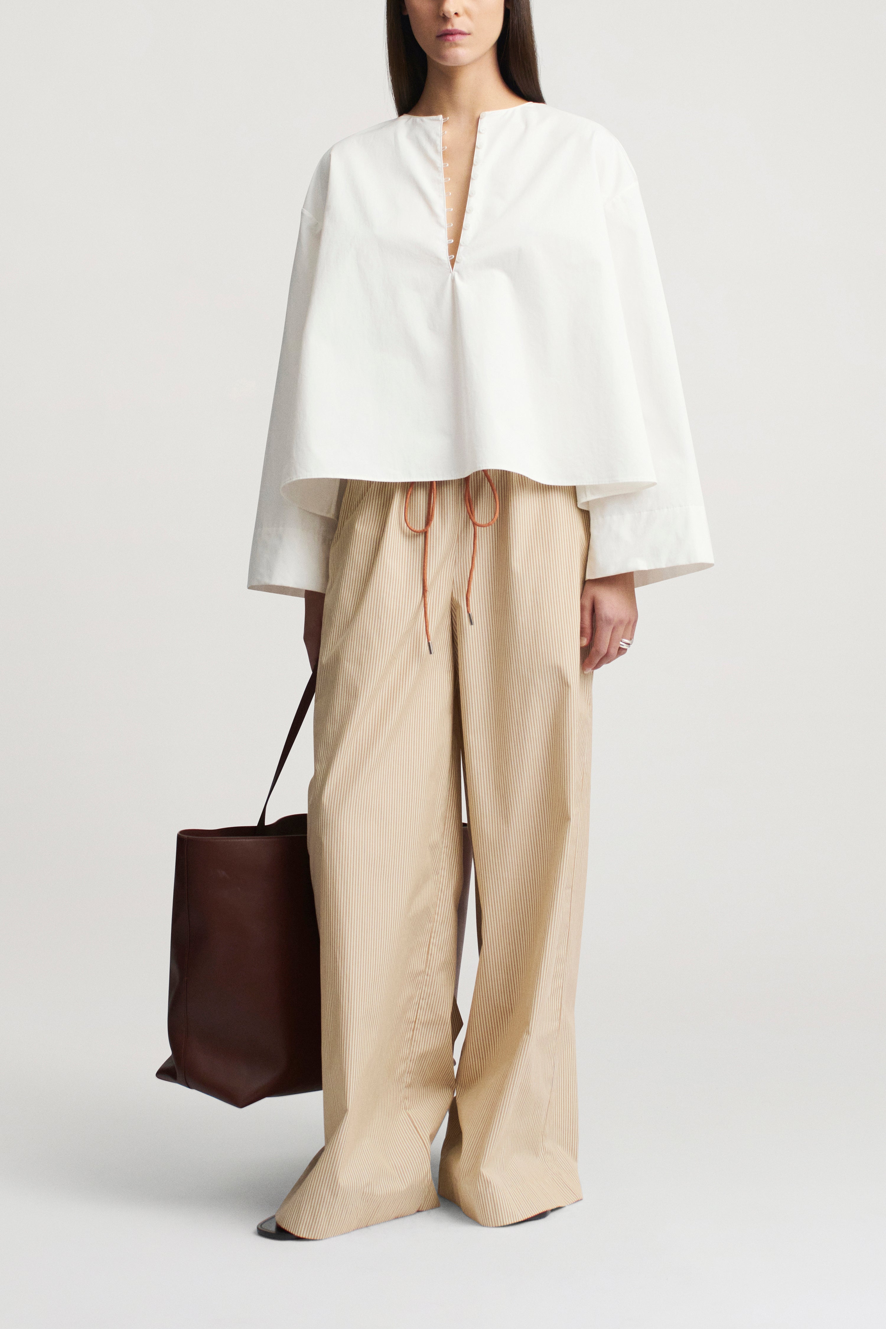 Wesley Drawstring Pant in Vintage Cotton Poplin