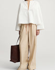 Wesley Drawstring Pant in Vintage Cotton Poplin