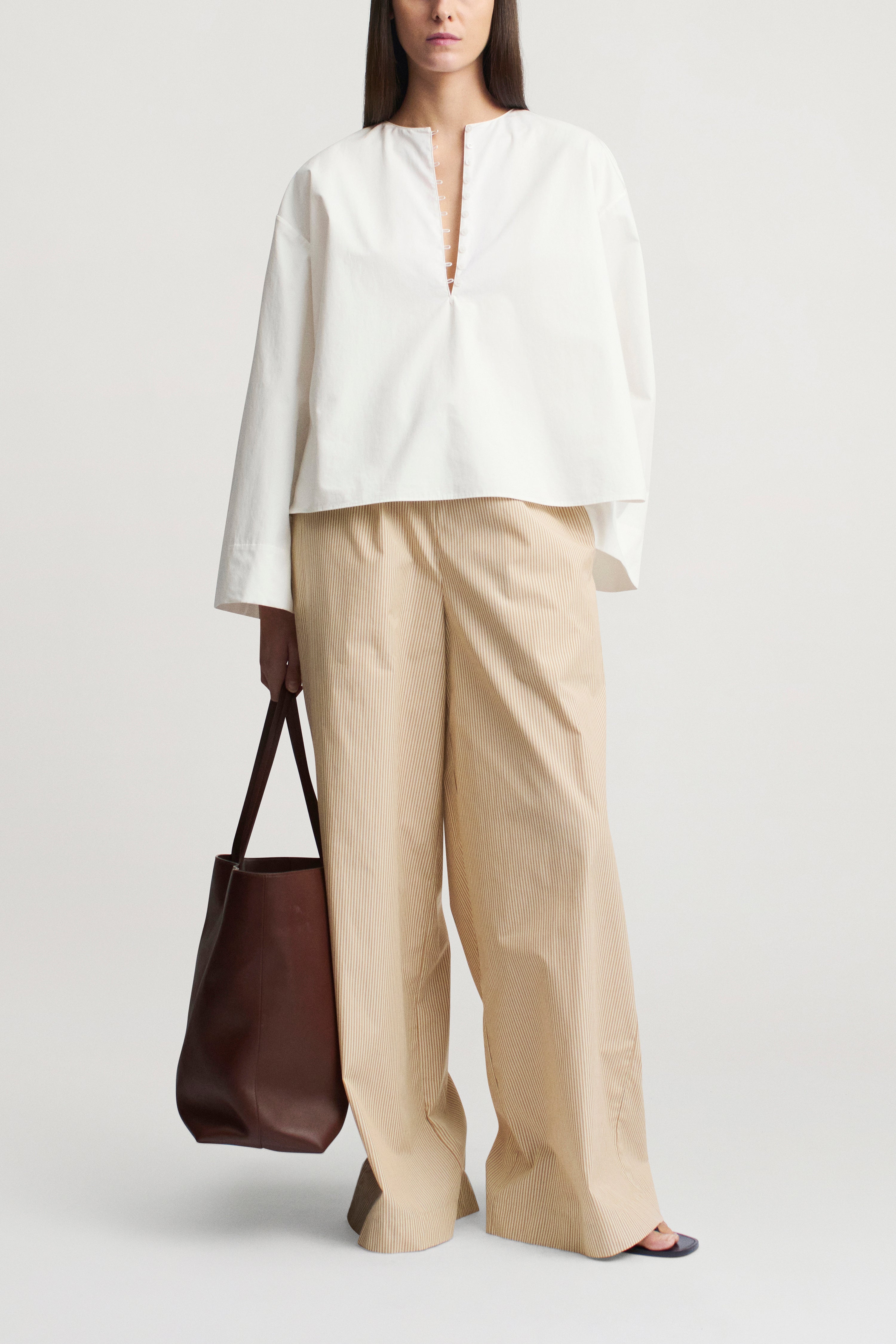 Wesley Drawstring Pant in Vintage Cotton Poplin