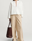 Wesley Drawstring Pant in Vintage Cotton Poplin