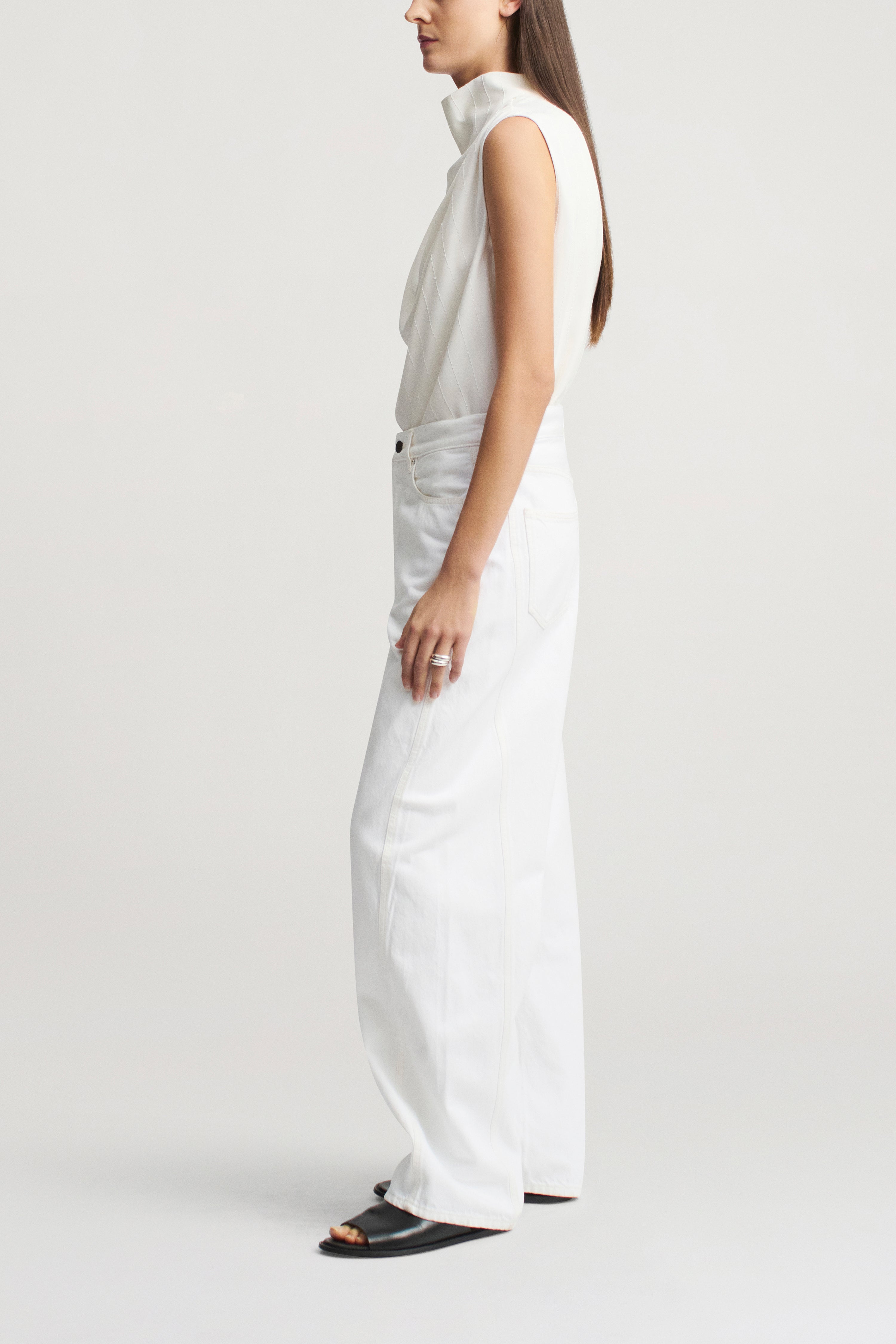 Penny Draped Top in Viscose Twill