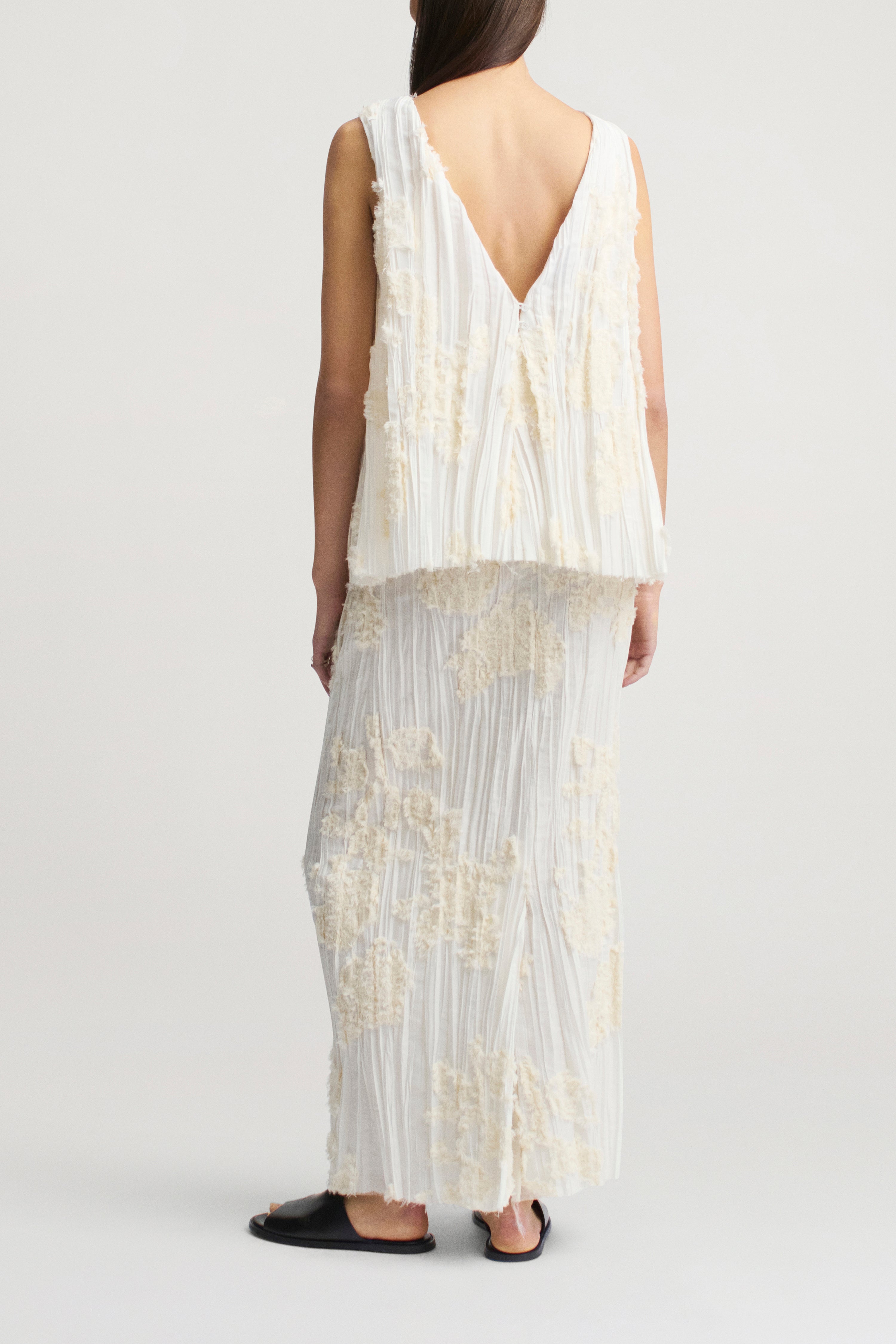 Esse Midi Skirt in Eyelash Plissé