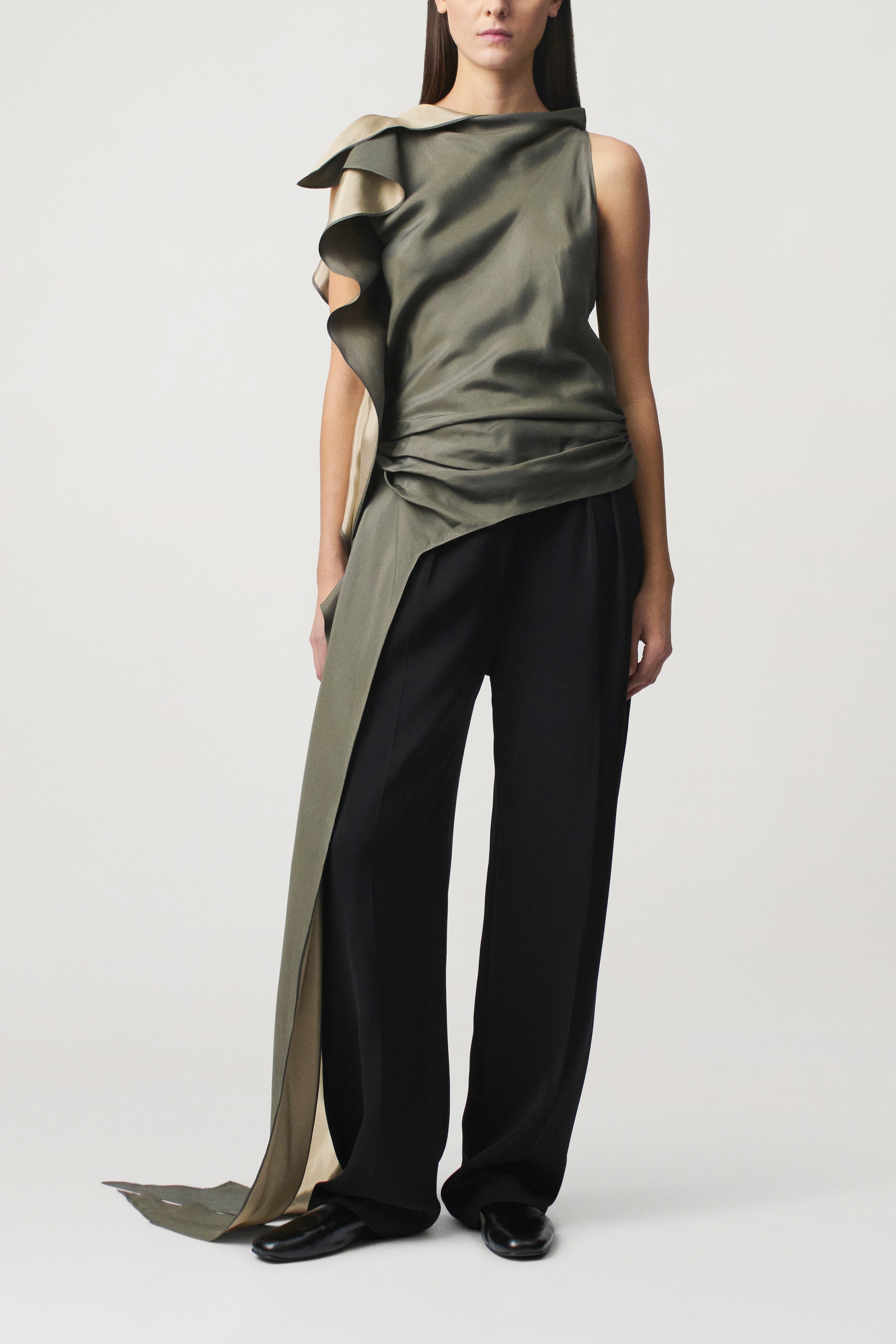 Elif Blouse in Two Tone Viscose