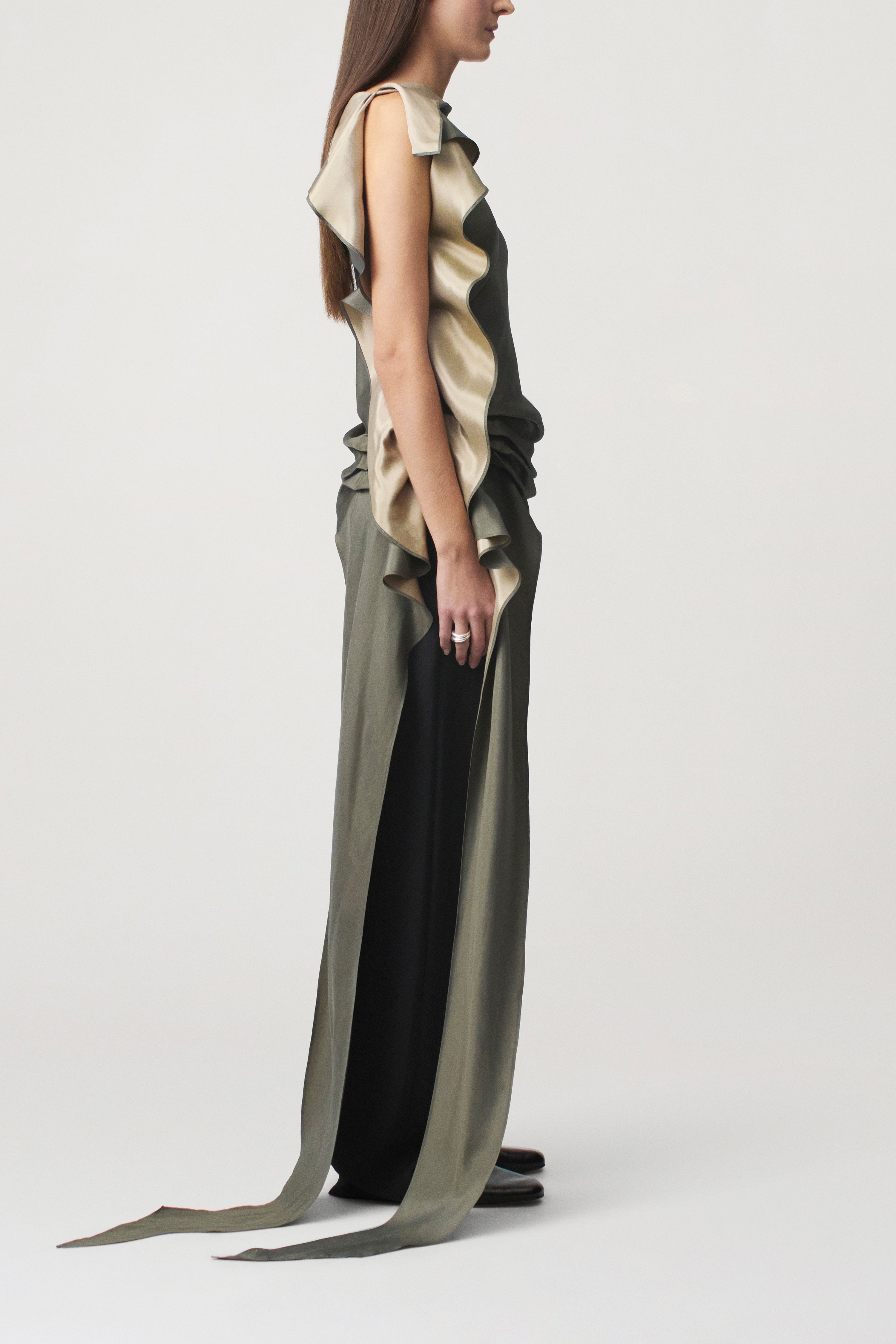 Elif Blouse in Two Tone Viscose