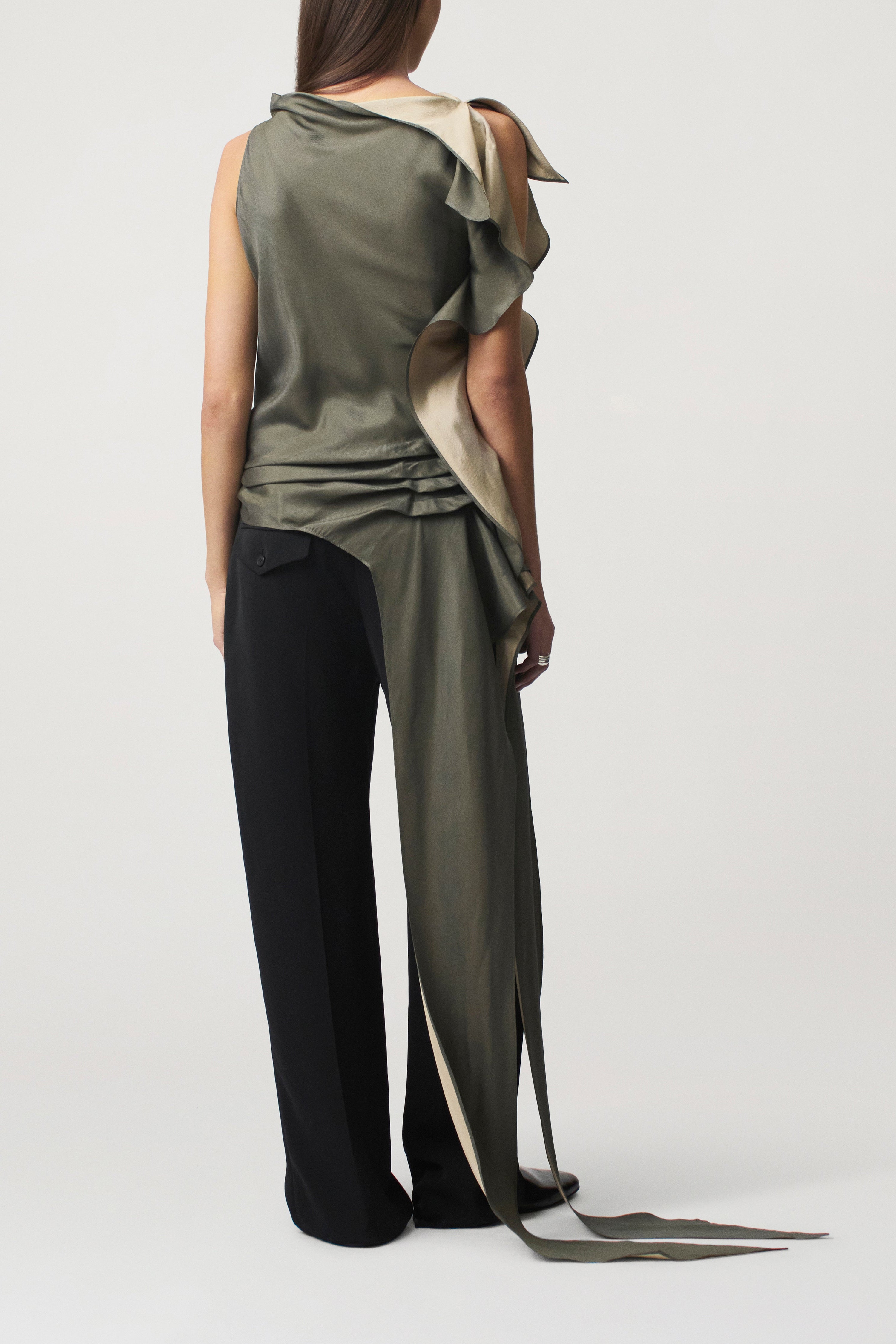Elif Blouse in Two Tone Viscose